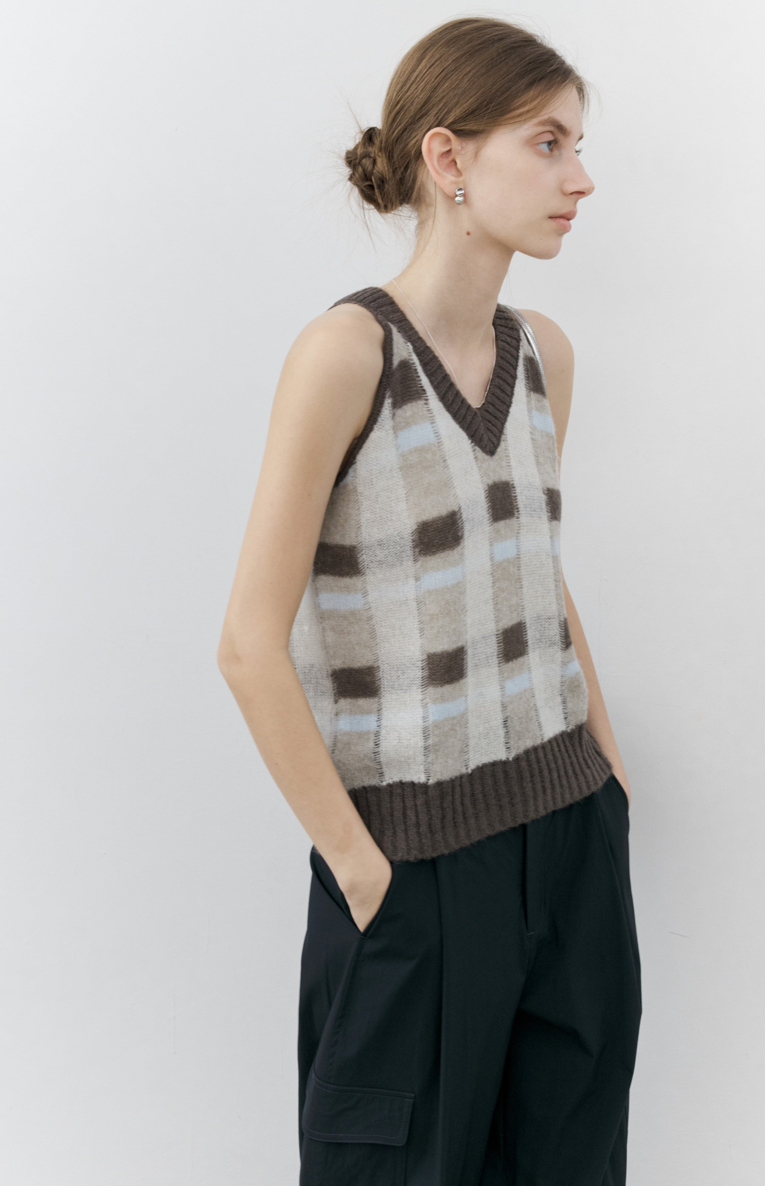 HALTER PLAID SOFT VEST