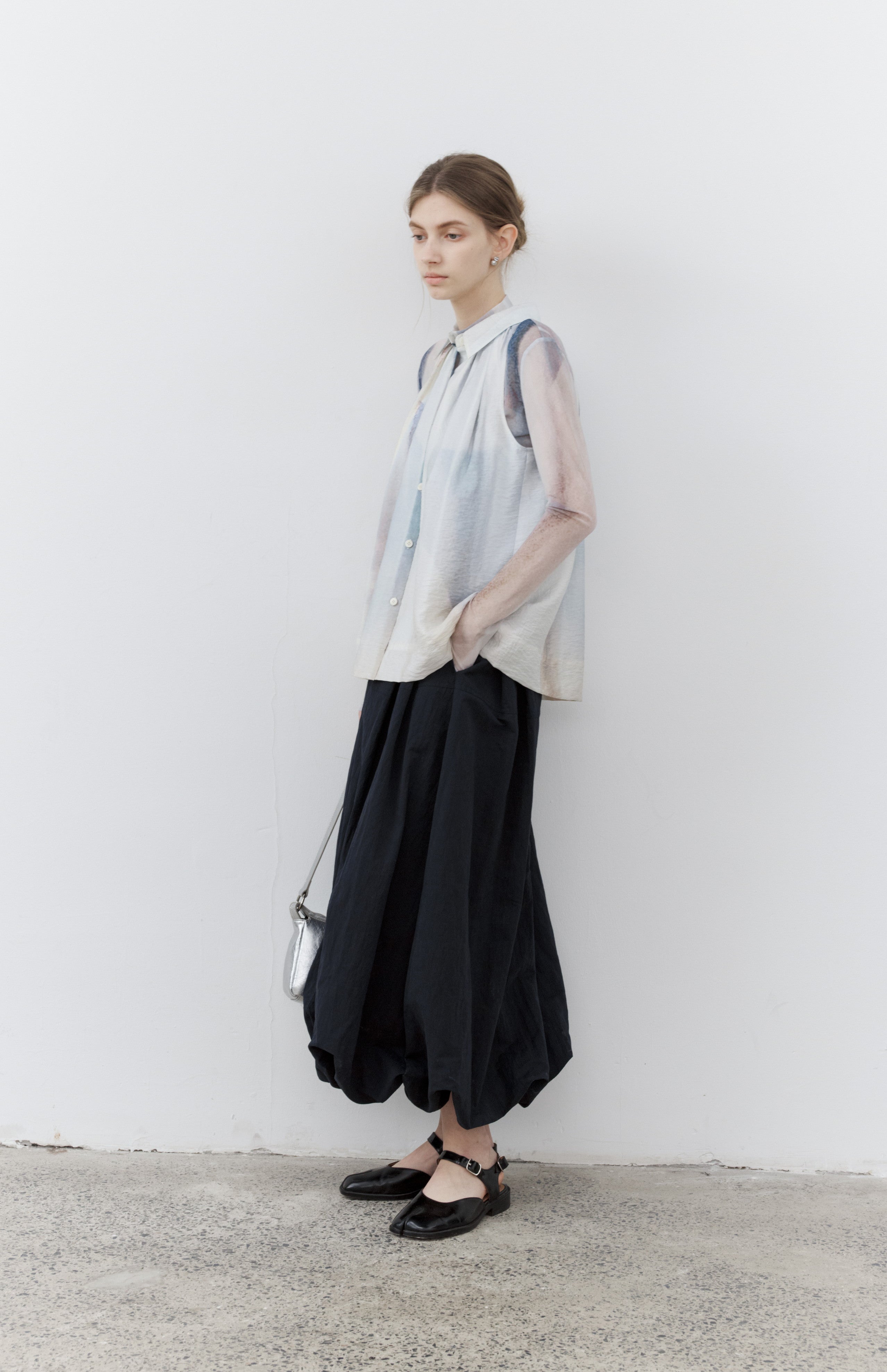 HEM BALLOON WRINKLE SKIRT