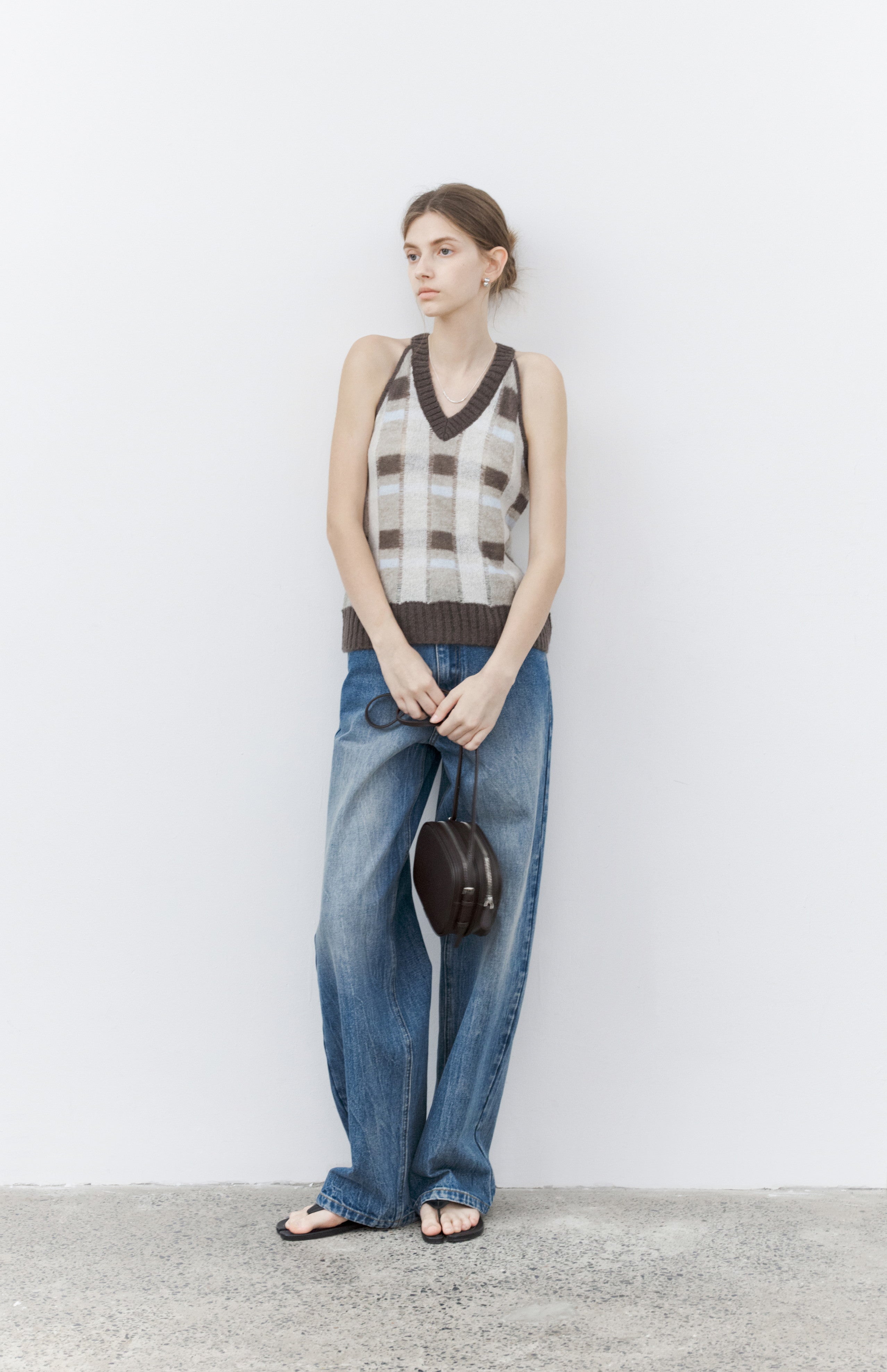 HALTER PLAID SOFT VEST