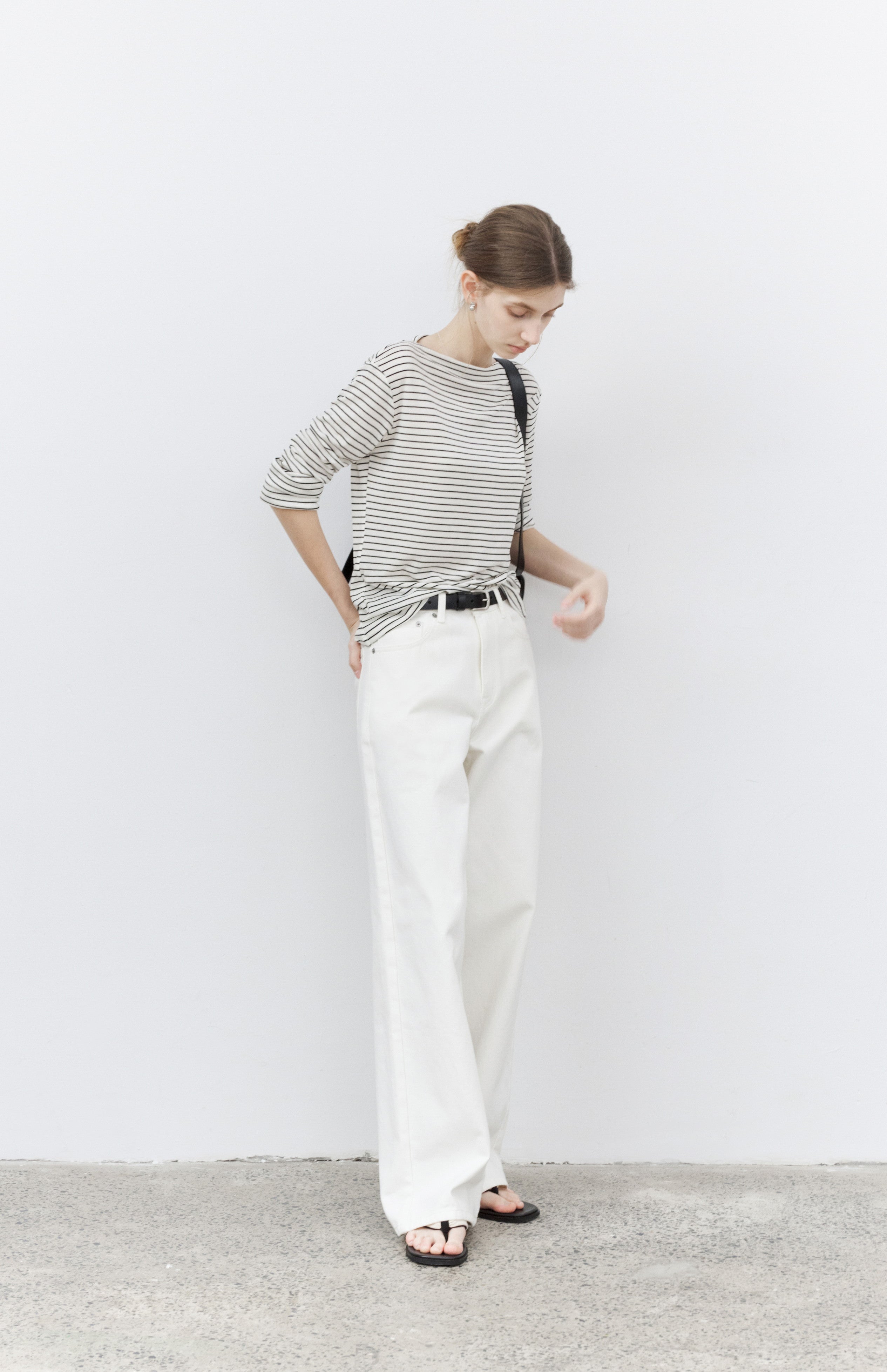 PATCH ACCENT WHITE JEANS / パッチアクセントホワイトジーンズ