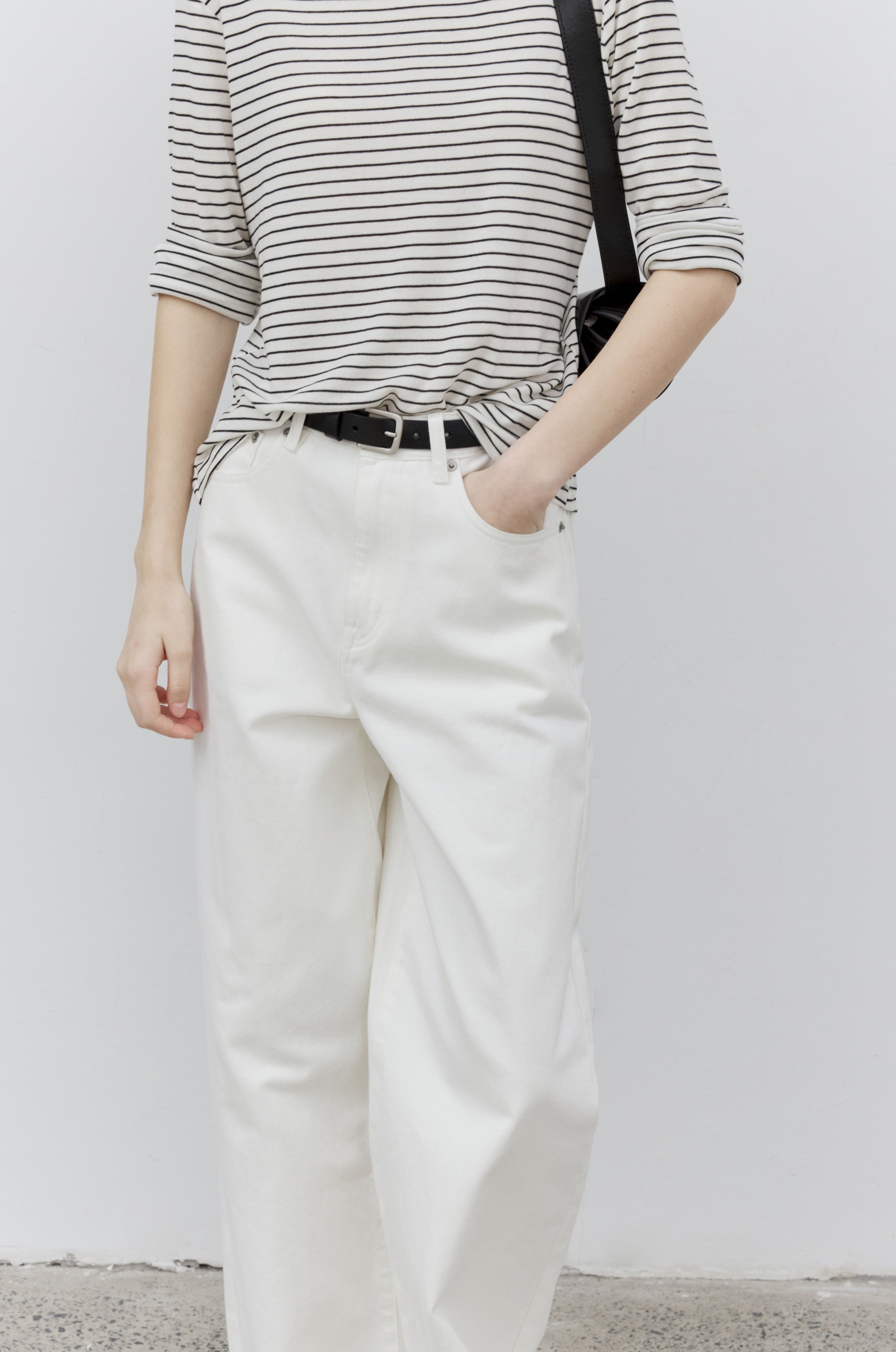 PATCH ACCENT WHITE JEANS / パッチアクセントホワイトジーンズ