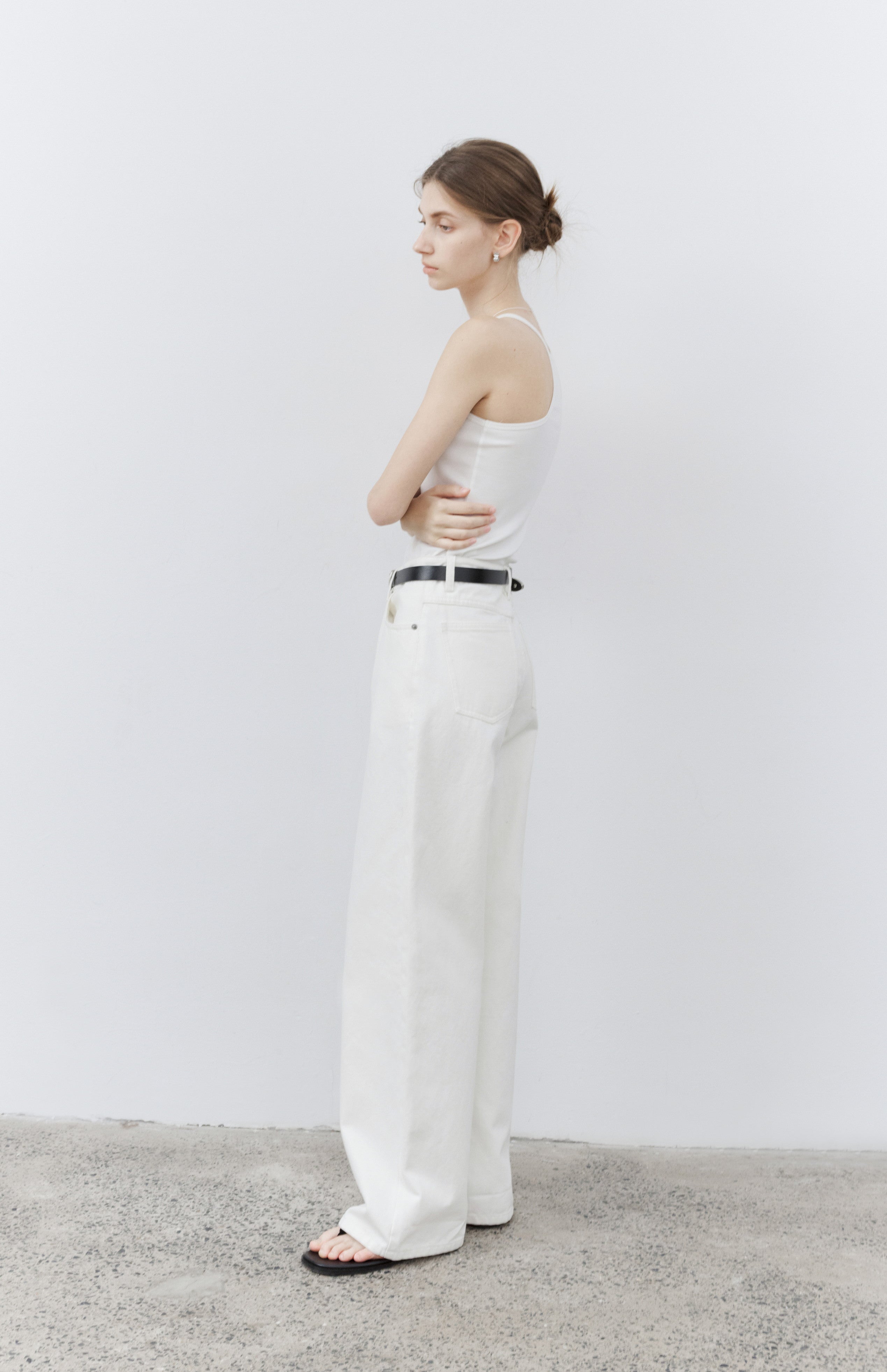 PATCH ACCENT WHITE JEANS / パッチアクセントホワイトジーンズ