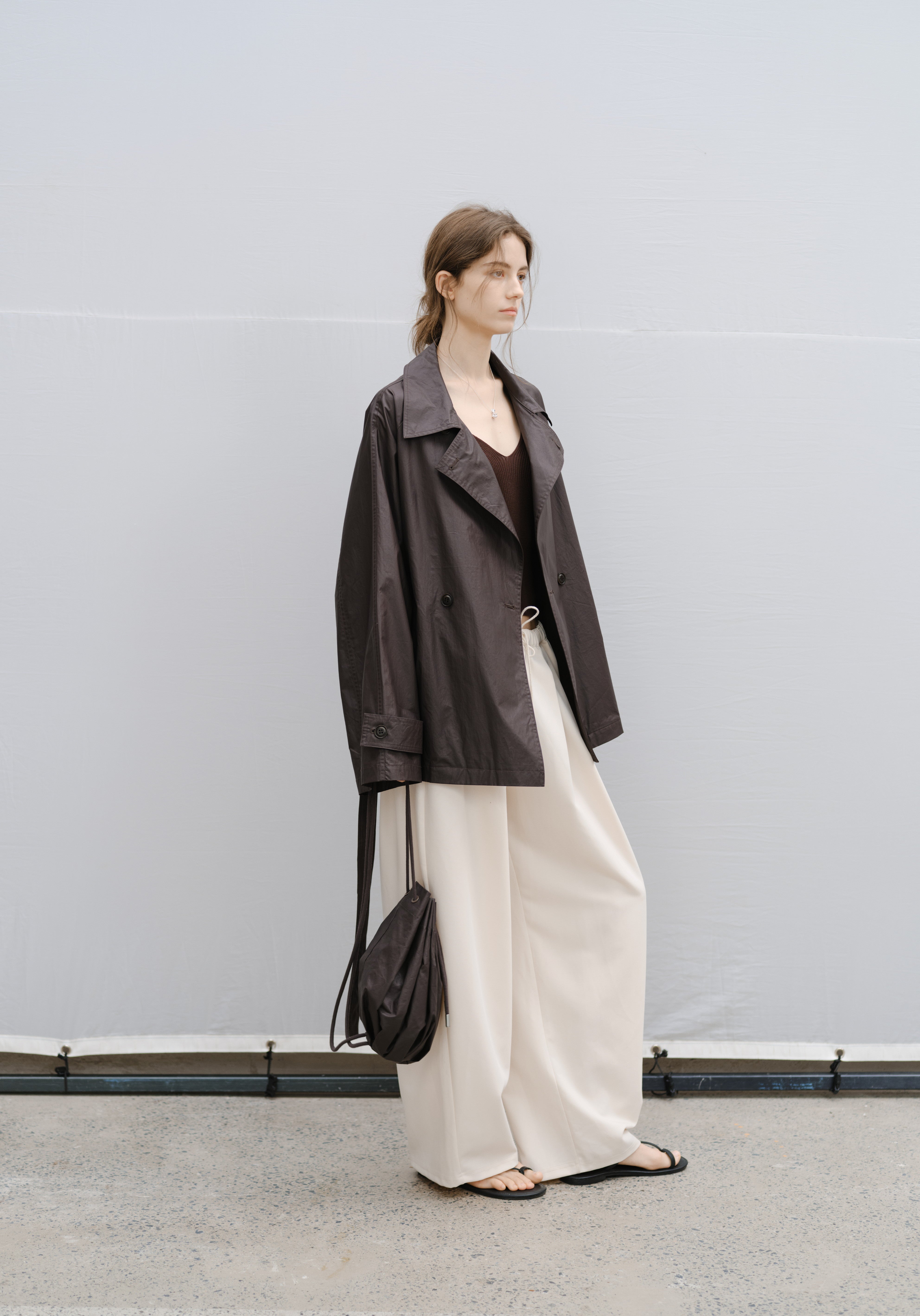 COATING TEXTURE MIDI TRENCH / コーティングテクスチャーミドルトレンチ