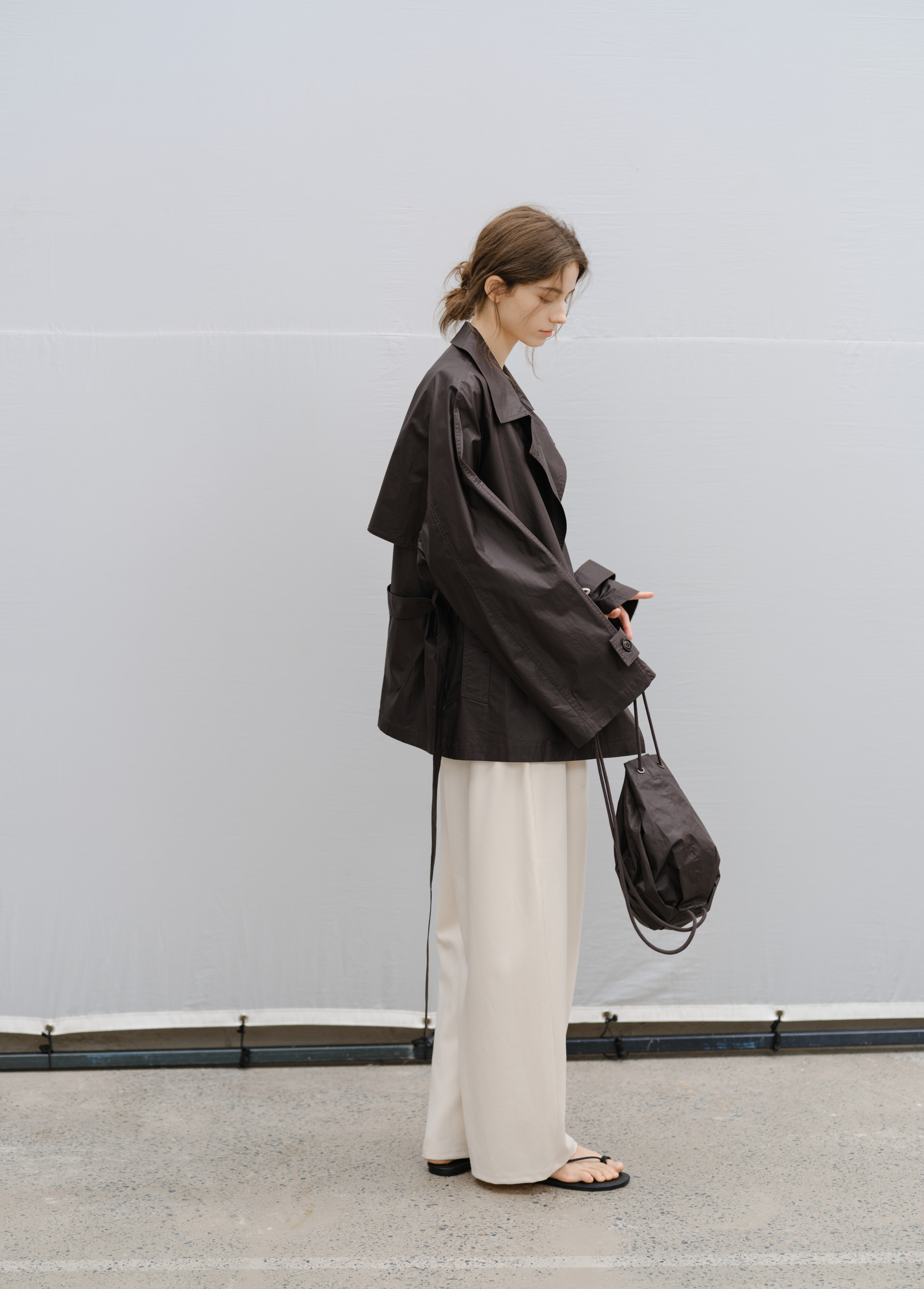 COATING TEXTURE PLEATS BAG / コーティングテクスチャープリーツバック