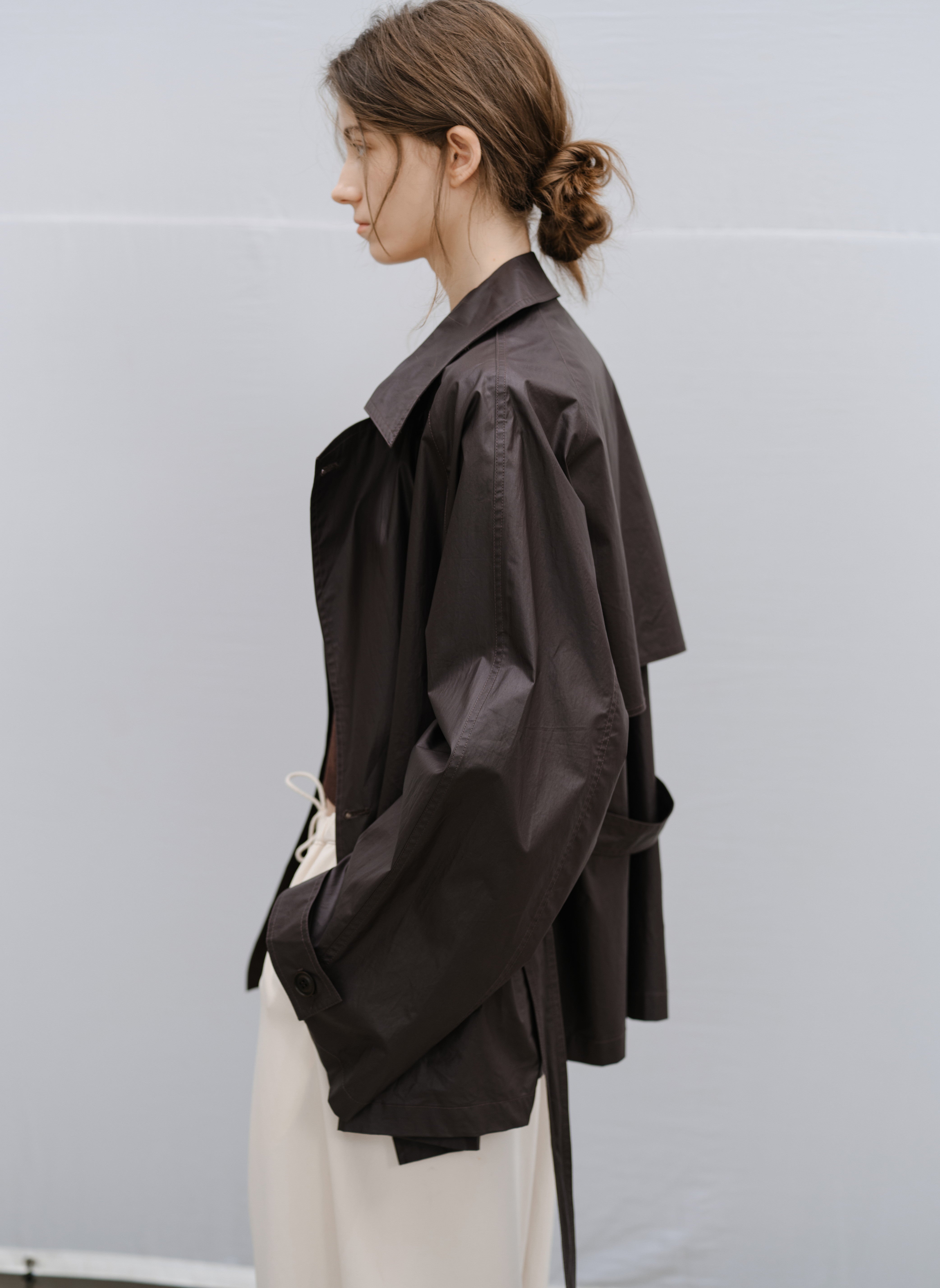 COATING TEXTURE MIDI TRENCH / コーティングテクスチャーミドルトレンチ