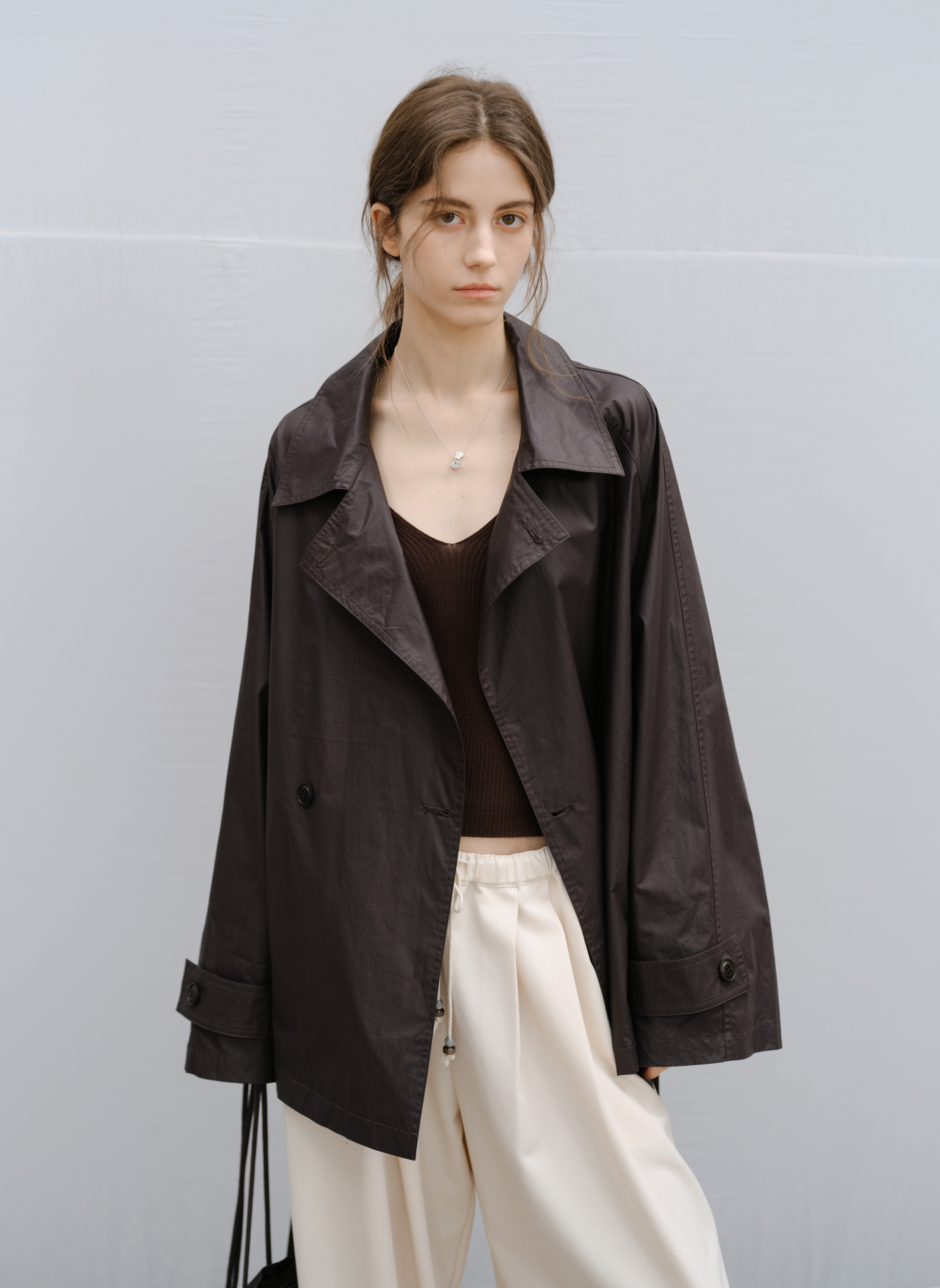 COATING TEXTURE MIDI TRENCH / コーティングテクスチャーミドルトレンチ