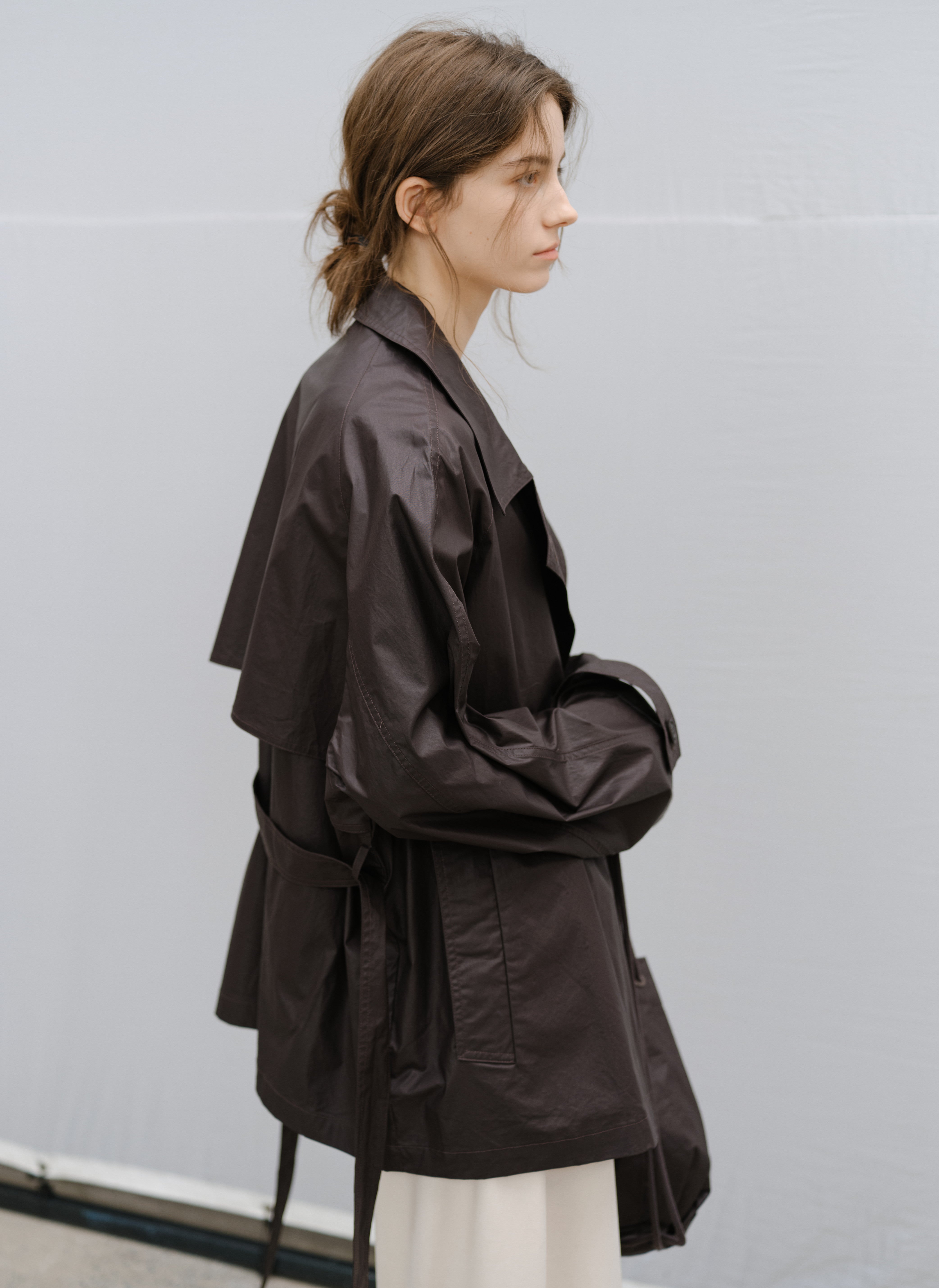 COATING TEXTURE MIDI TRENCH / コーティングテクスチャーミドルトレンチ