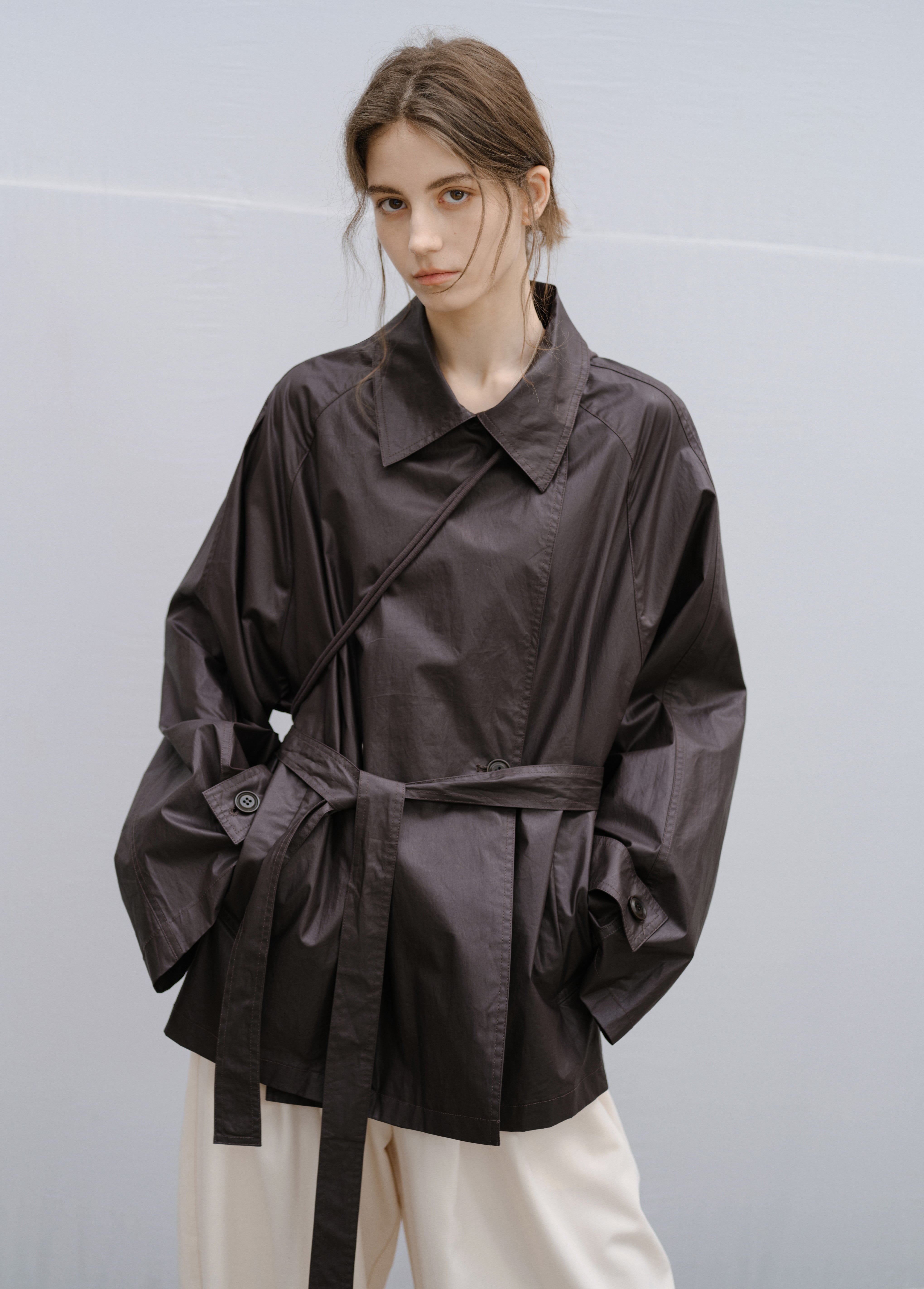 COATING TEXTURE MIDI TRENCH / コーティングテクスチャーミドルトレンチ