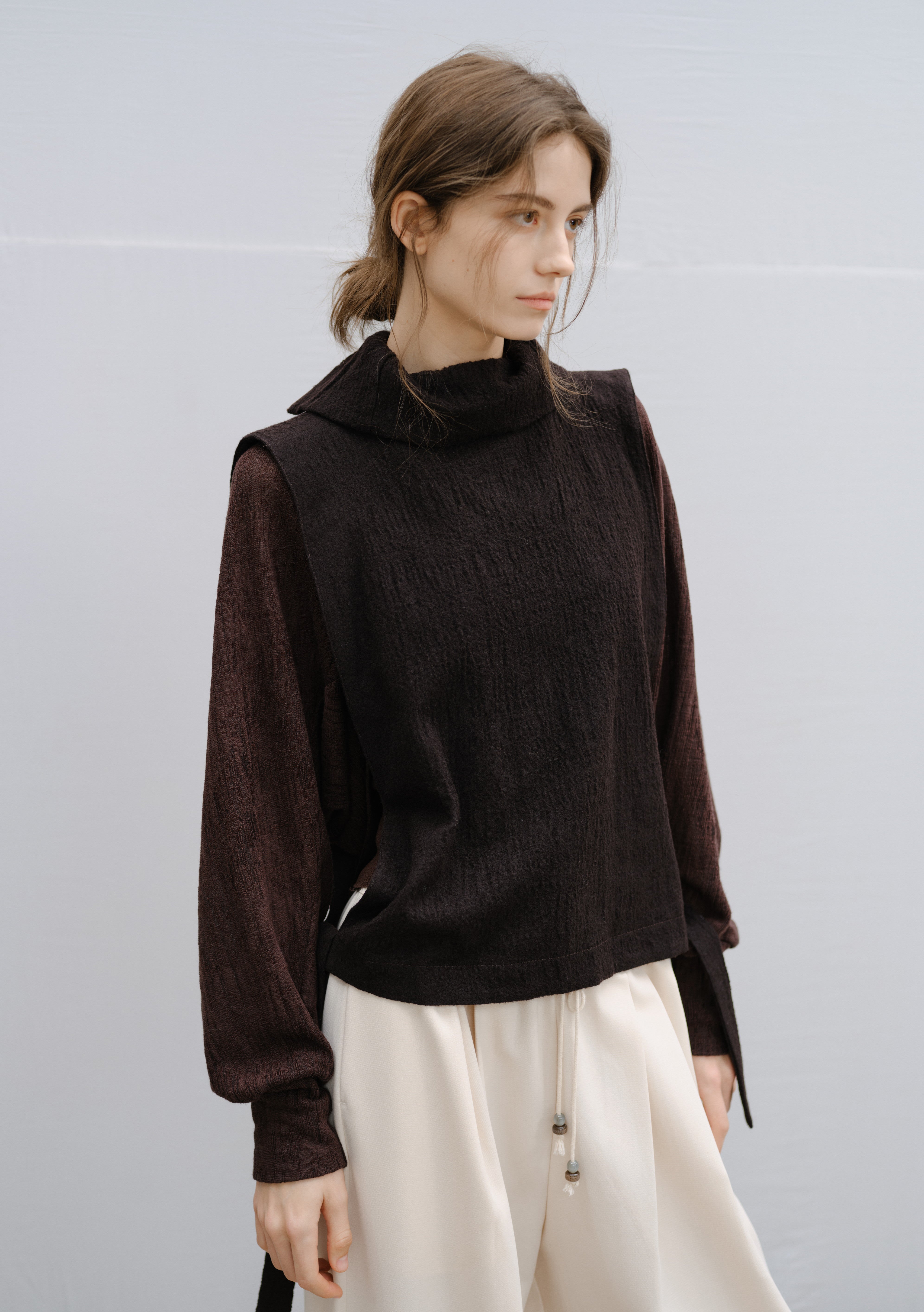 DRAPE SHORT BOLERO CARDIGAN / ドレープショートボレロカーディガン