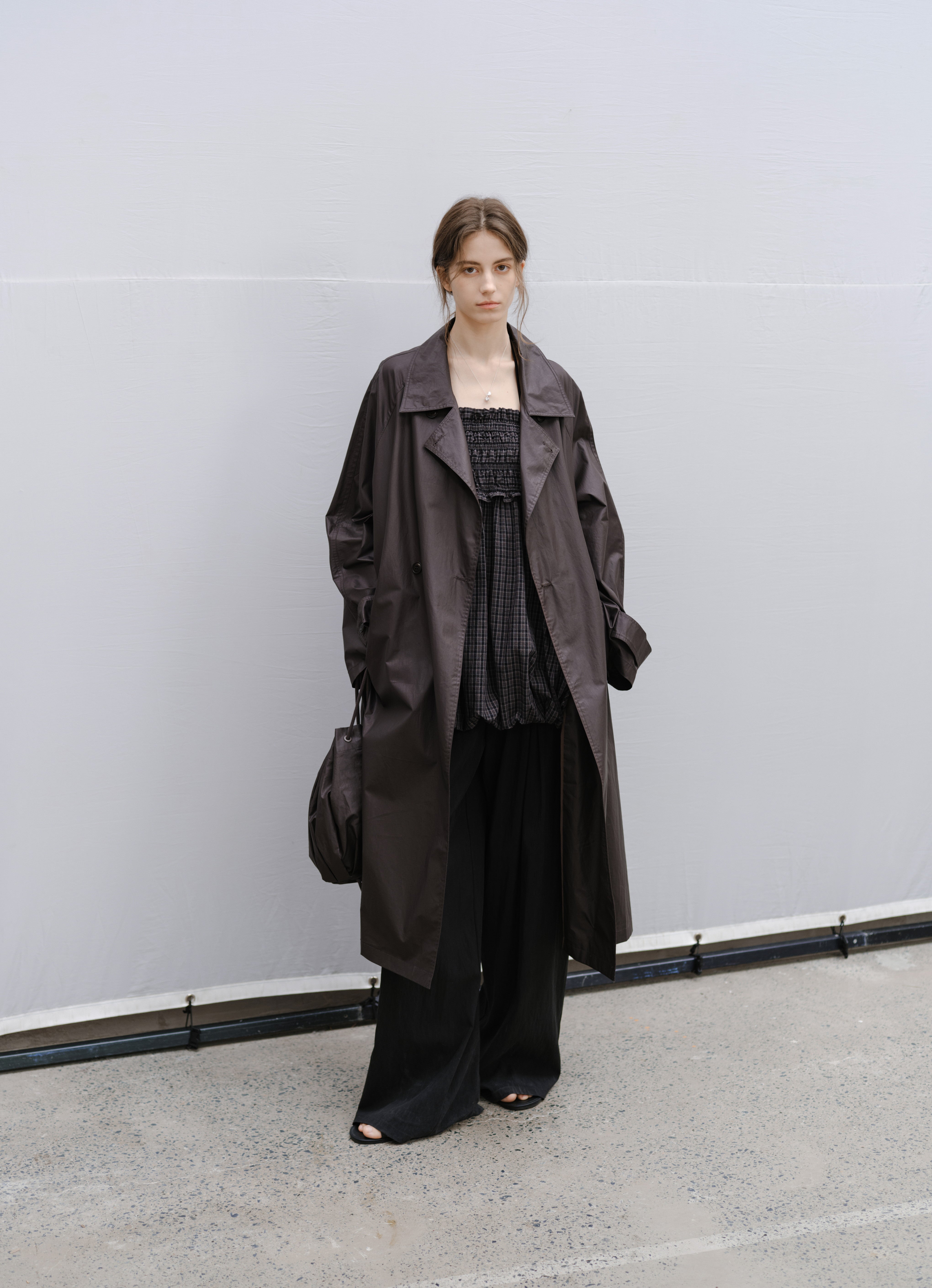 COATING TEXTURE LONG TRENCH / コーティングテクスチャーロングトレンチ