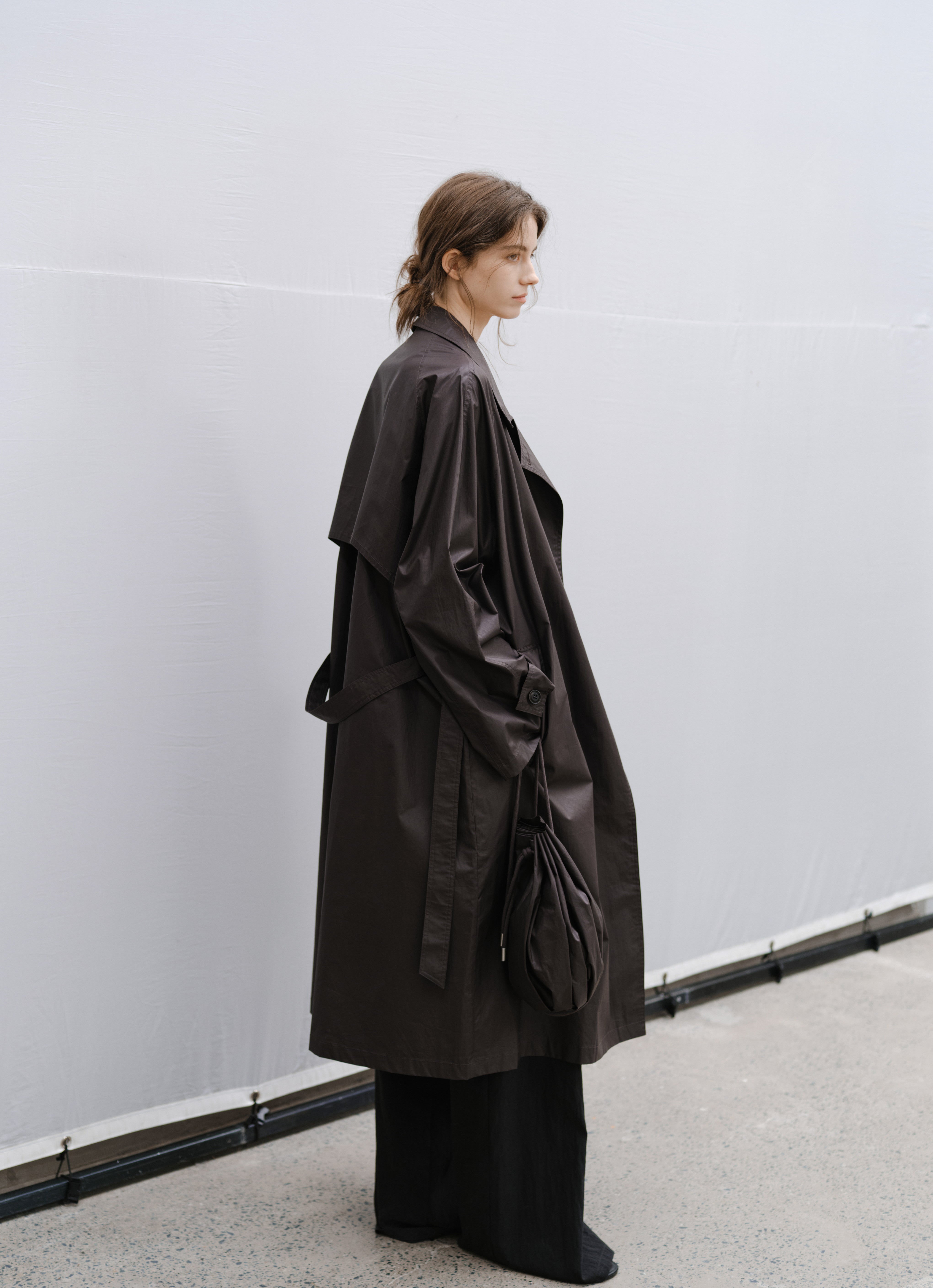 COATING TEXTURE LONG TRENCH / コーティングテクスチャーロングトレンチ