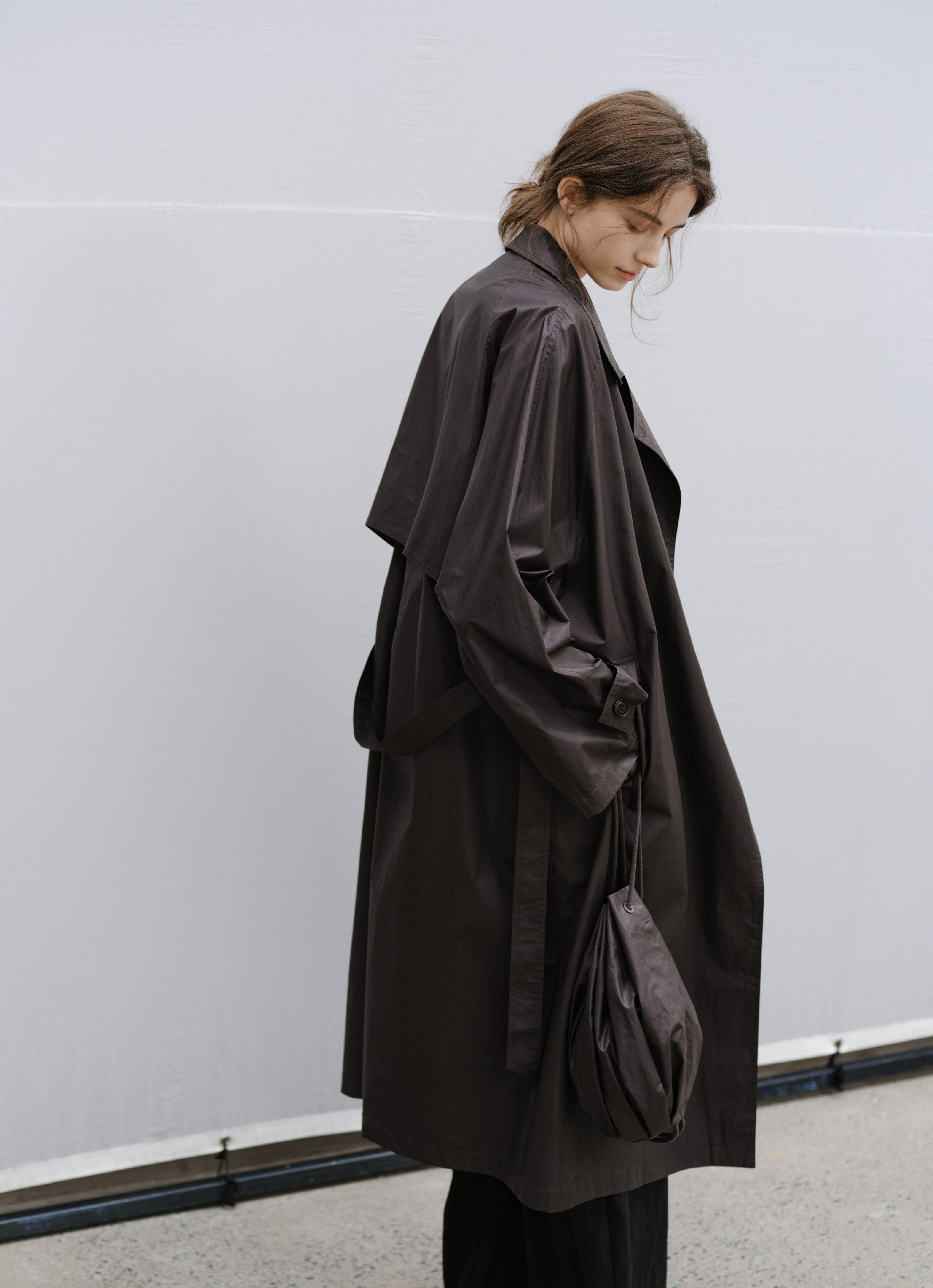 COATING TEXTURE LONG TRENCH / コーティングテクスチャーロングトレンチ