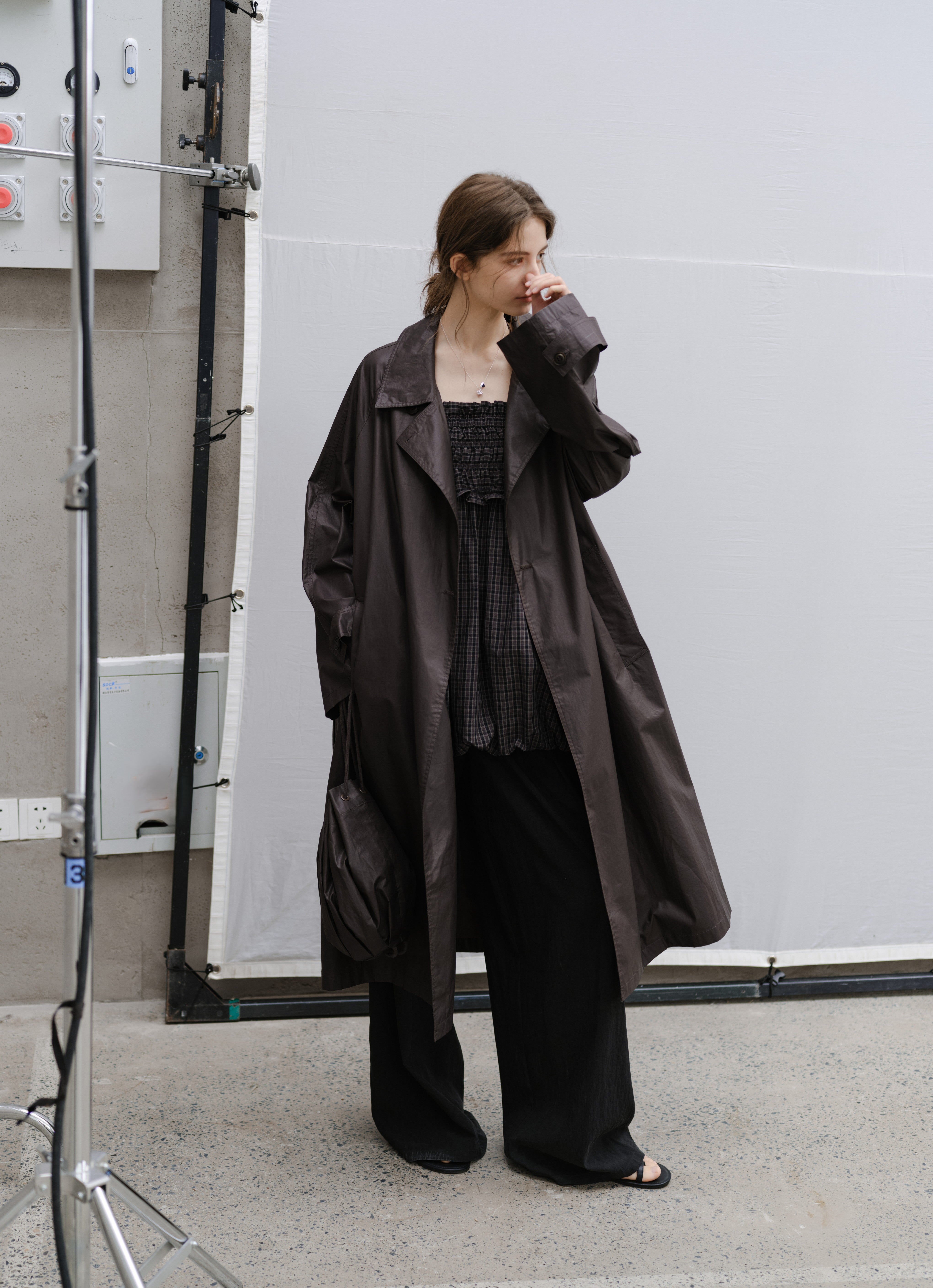 COATING TEXTURE LONG TRENCH / コーティングテクスチャーロングトレンチ