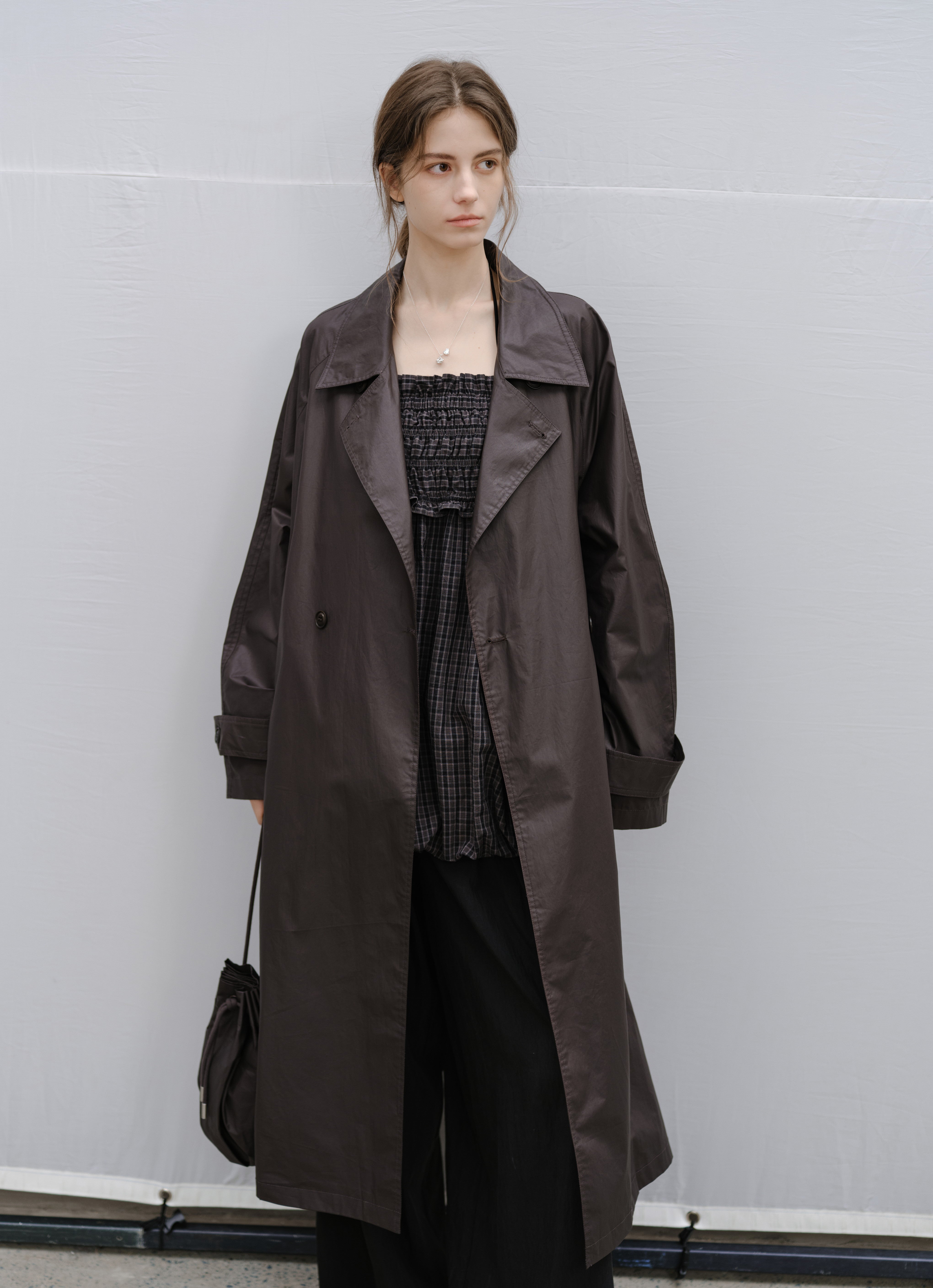 COATING TEXTURE LONG TRENCH / コーティングテクスチャーロングトレンチ