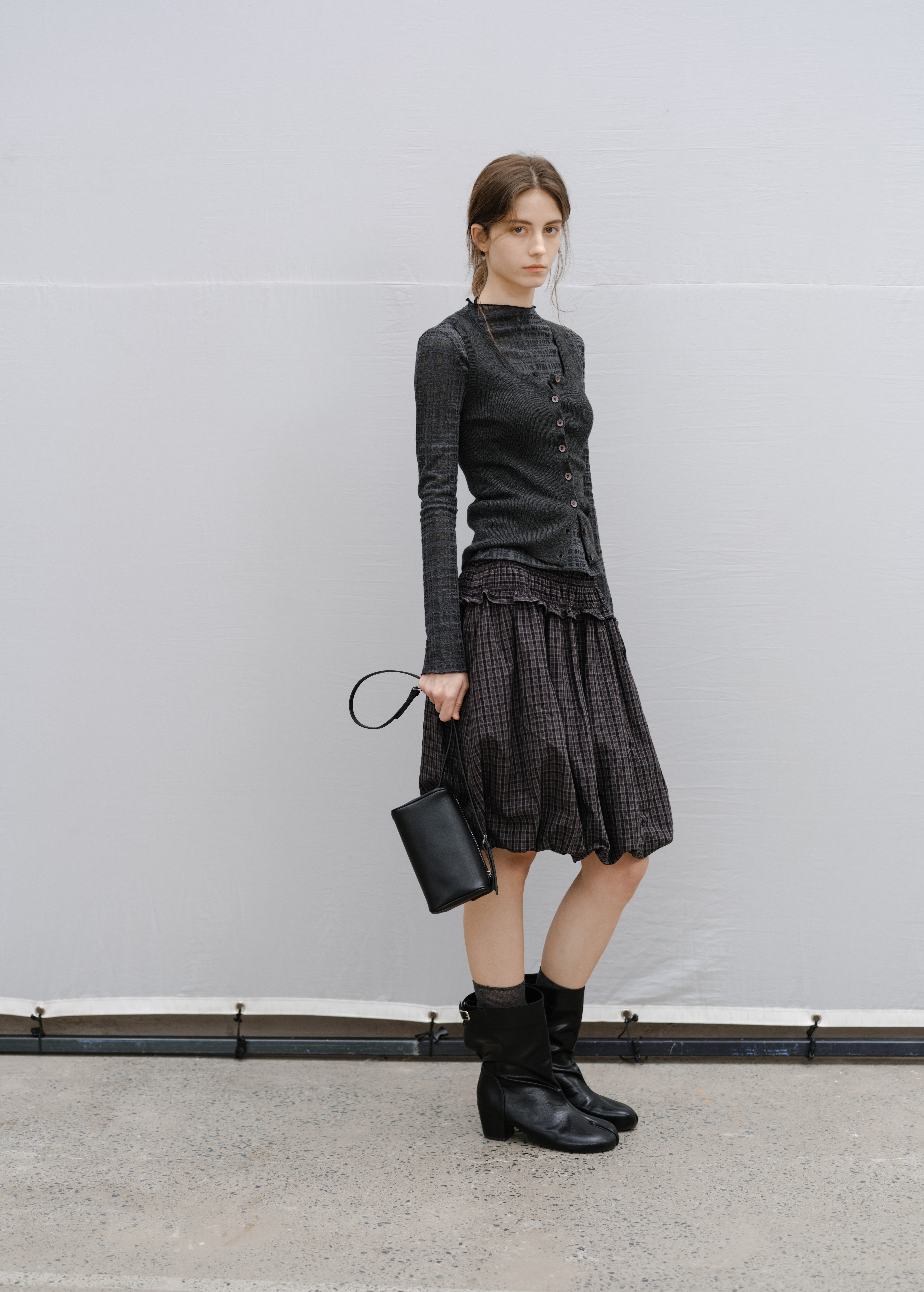 SHEER NET JACQUARD TOP