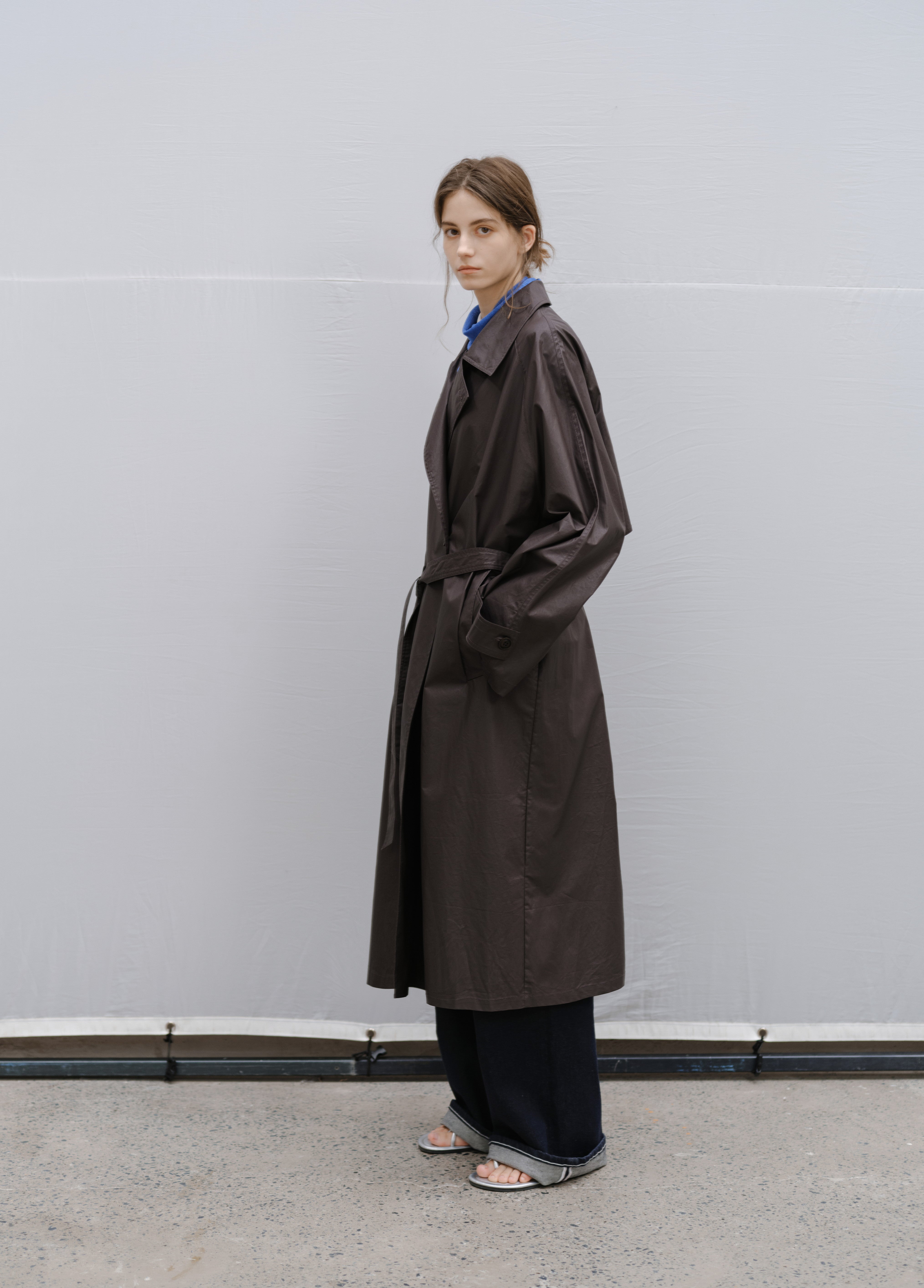 COATING TEXTURE LONG TRENCH / コーティングテクスチャーロングトレンチ
