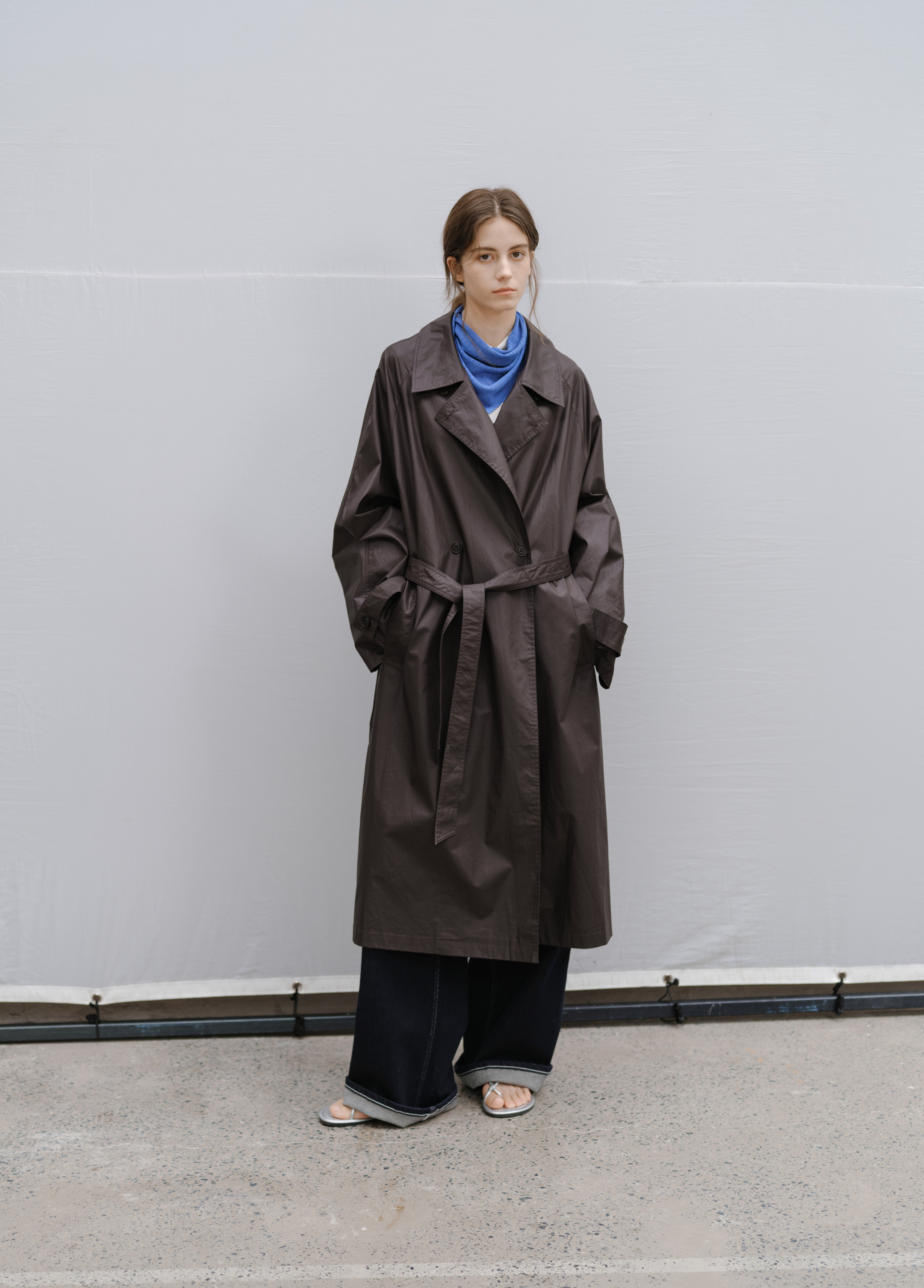 COATING TEXTURE LONG TRENCH / コーティングテクスチャーロングトレンチ