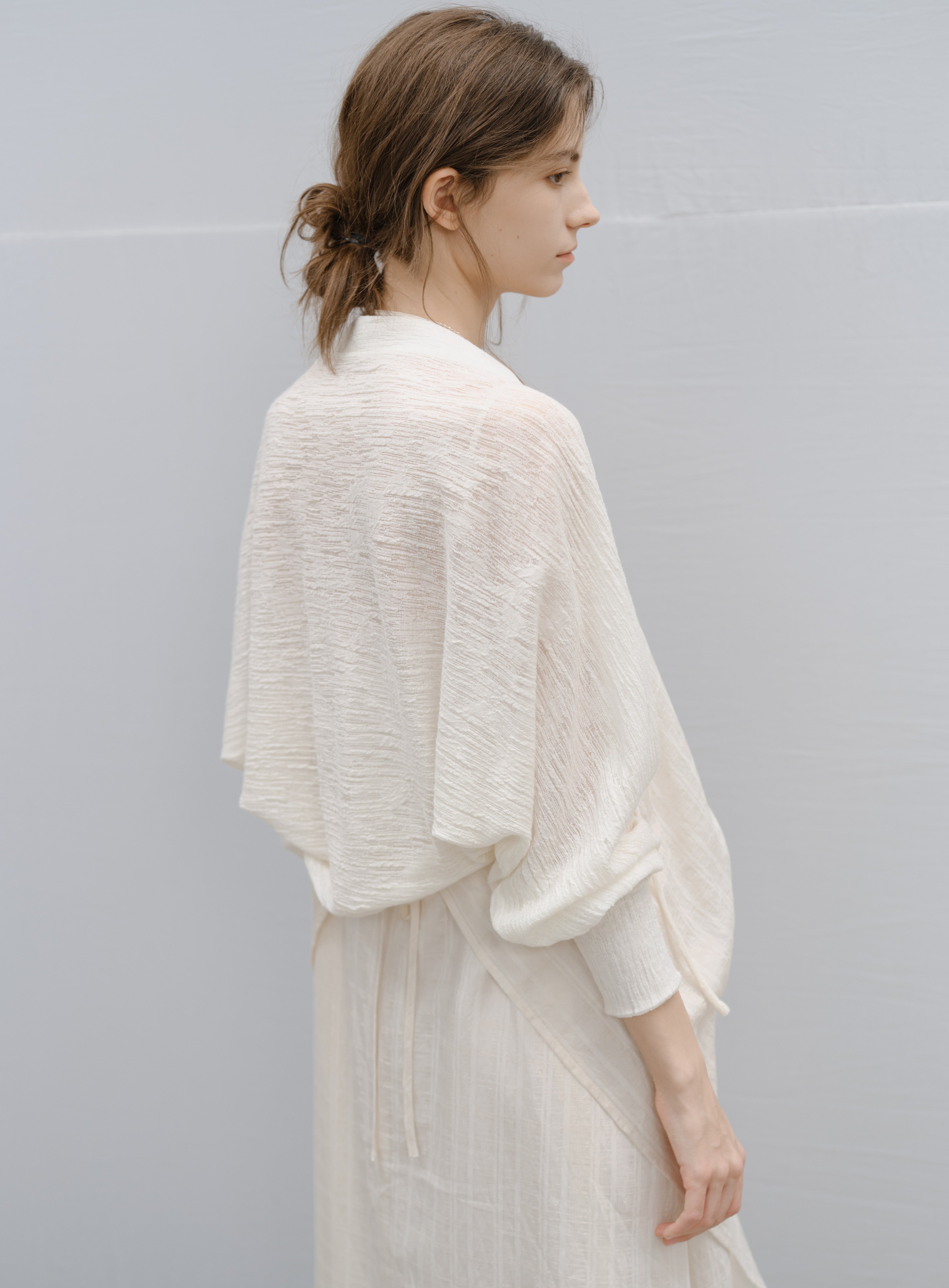 DRAPE SHORT BOLERO CARDIGAN / ドレープショートボレロカーディガン