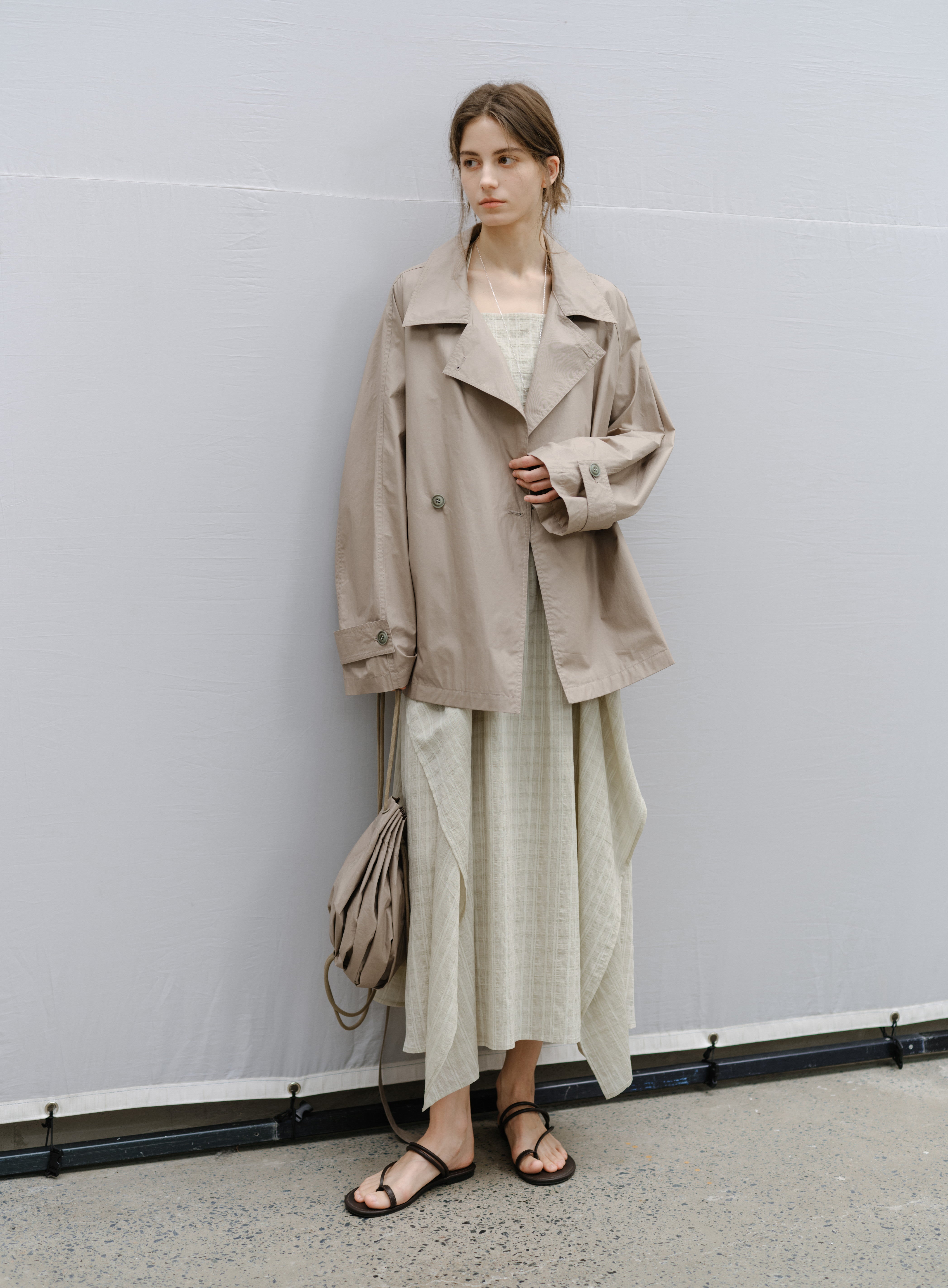 COATING TEXTURE MIDI TRENCH / コーティングテクスチャーミドルトレンチ