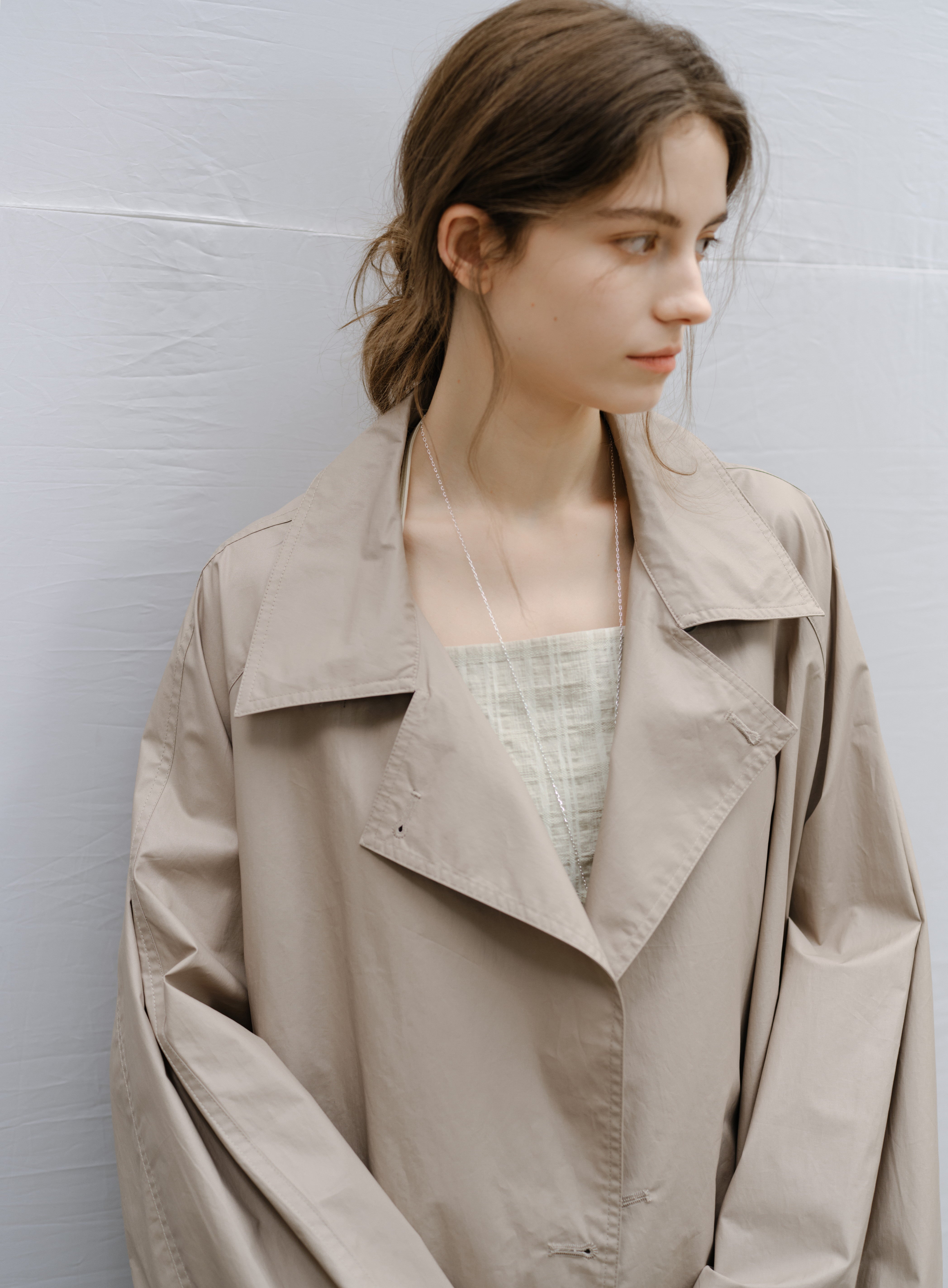 COATING TEXTURE MIDI TRENCH / コーティングテクスチャーミドルトレンチ