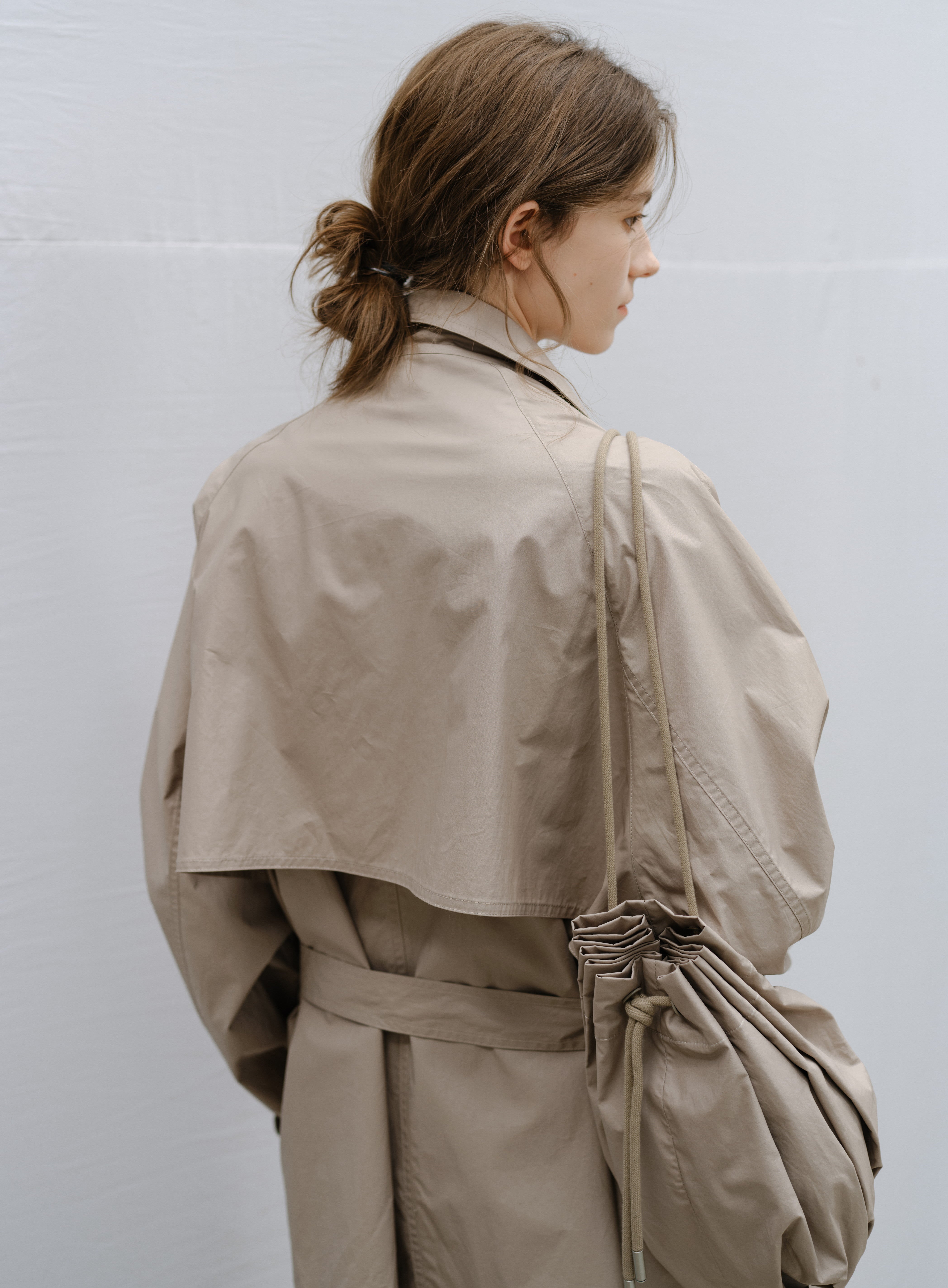 COATING TEXTURE PLEATS BAG / コーティングテクスチャープリーツバック