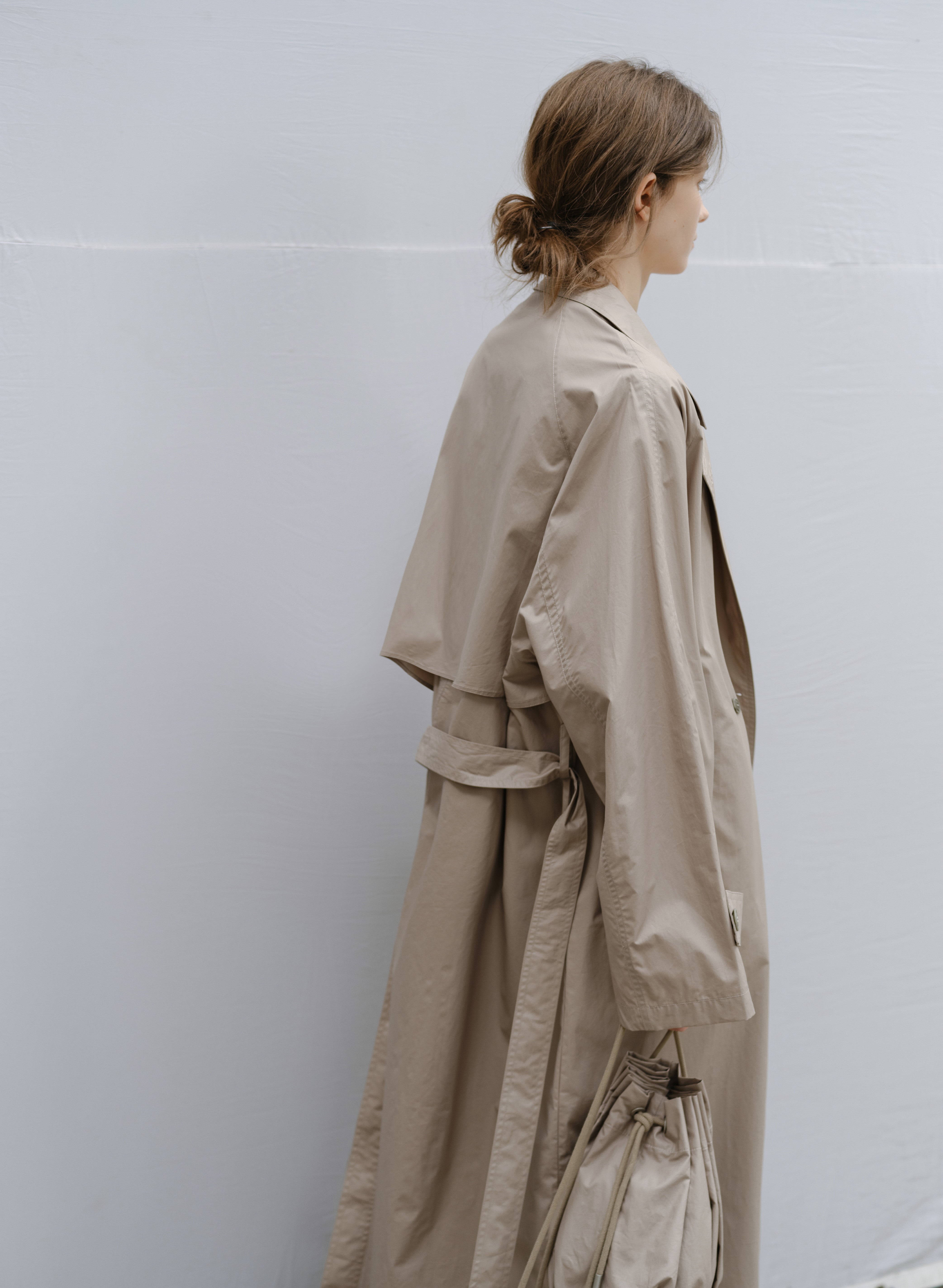 COATING TEXTURE LONG TRENCH / コーティングテクスチャーロングトレンチ