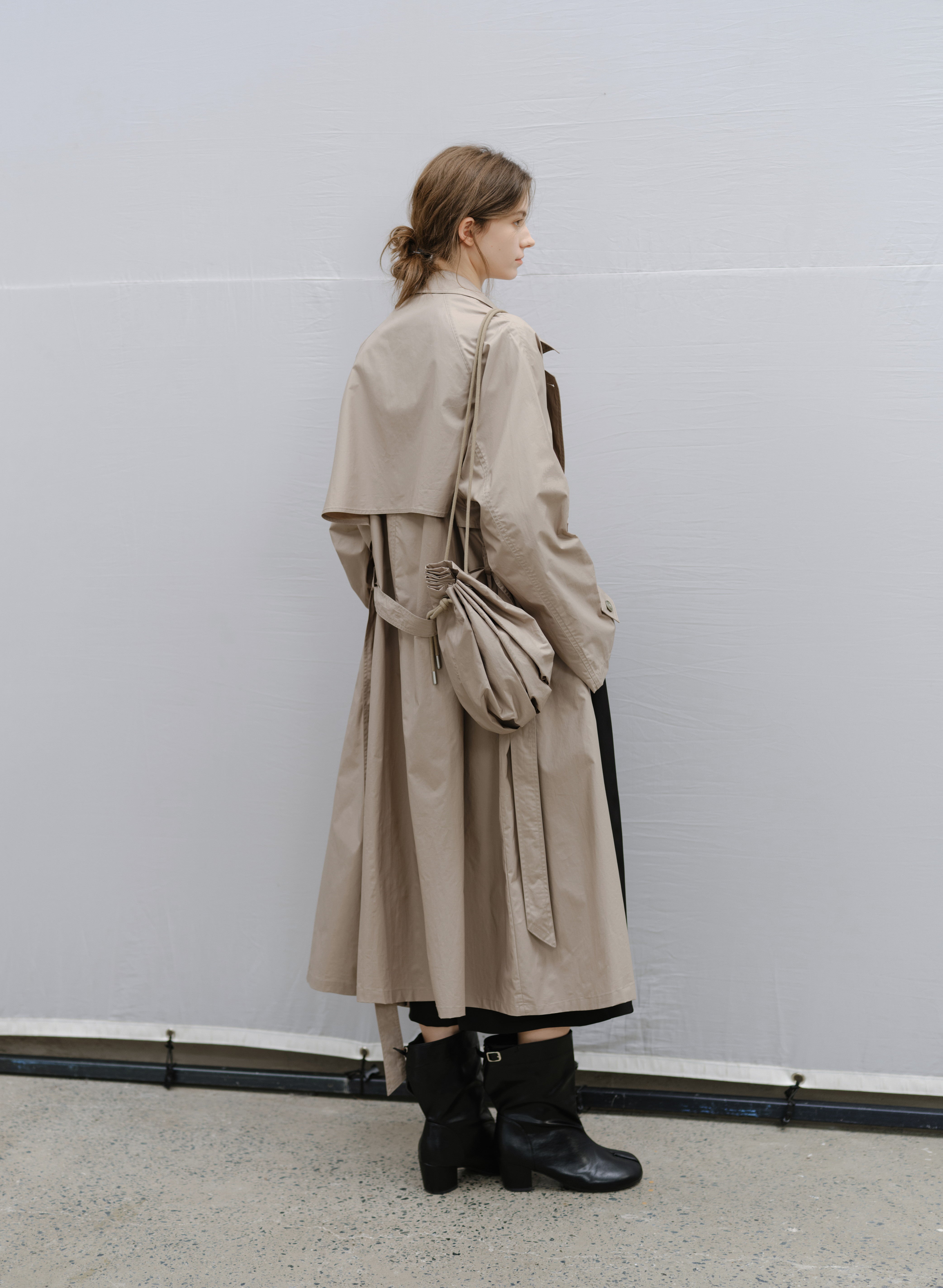 COATING TEXTURE LONG TRENCH / コーティングテクスチャーロングトレンチ