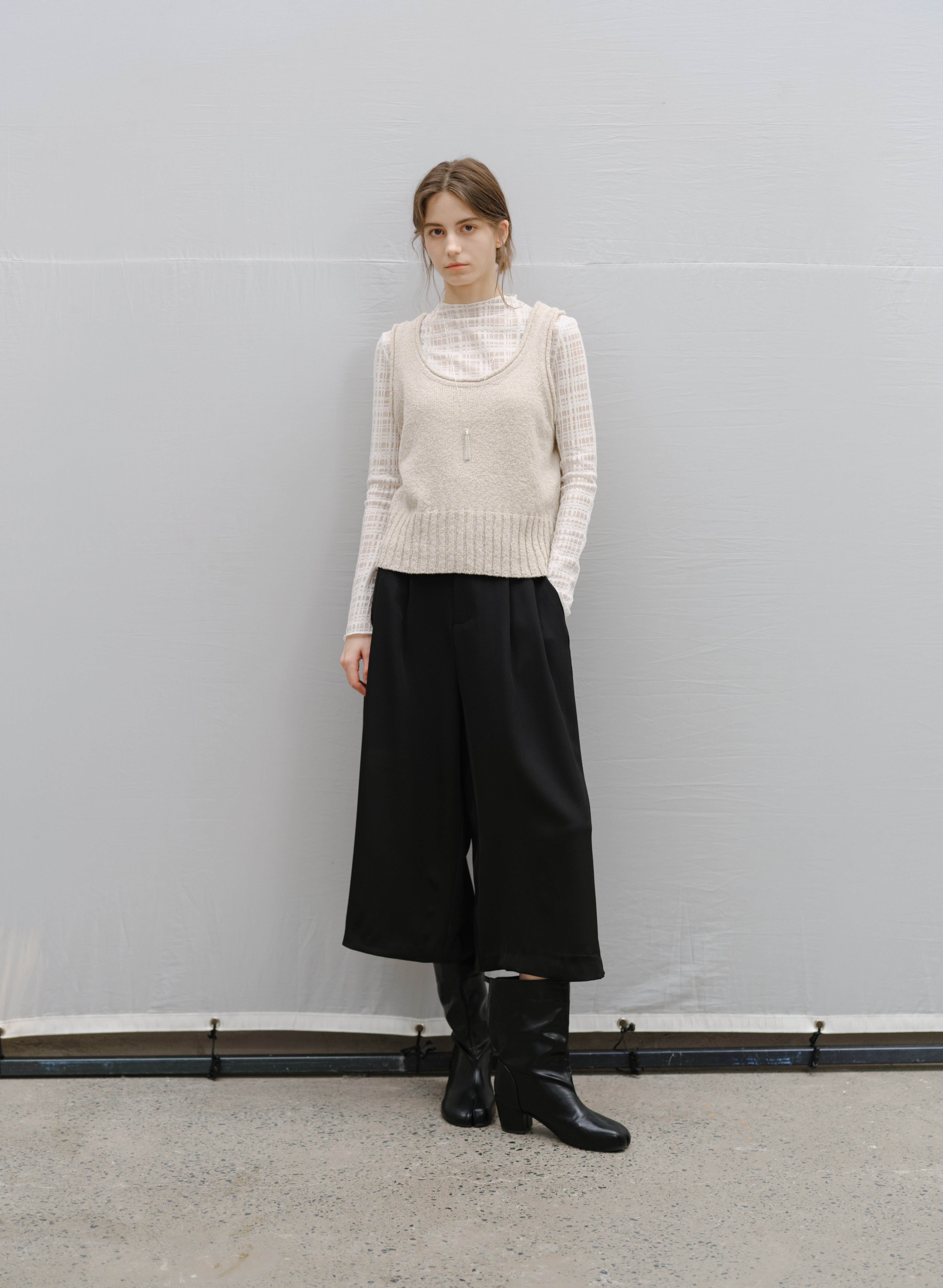 ROLL HEM KNIT VEST / ロールヘムニットベスト