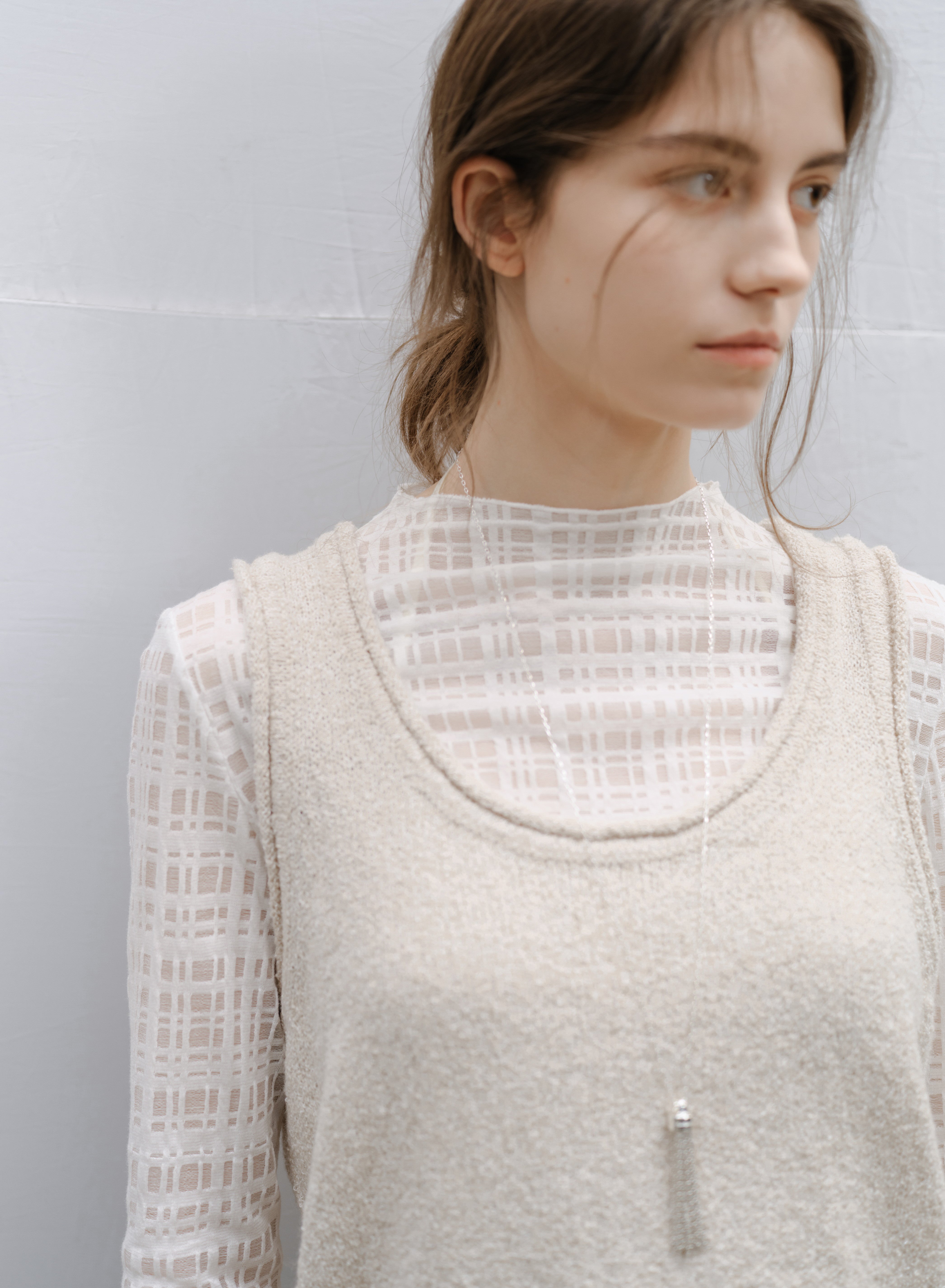 ROLL HEM KNIT VEST / ロールヘムニットベスト