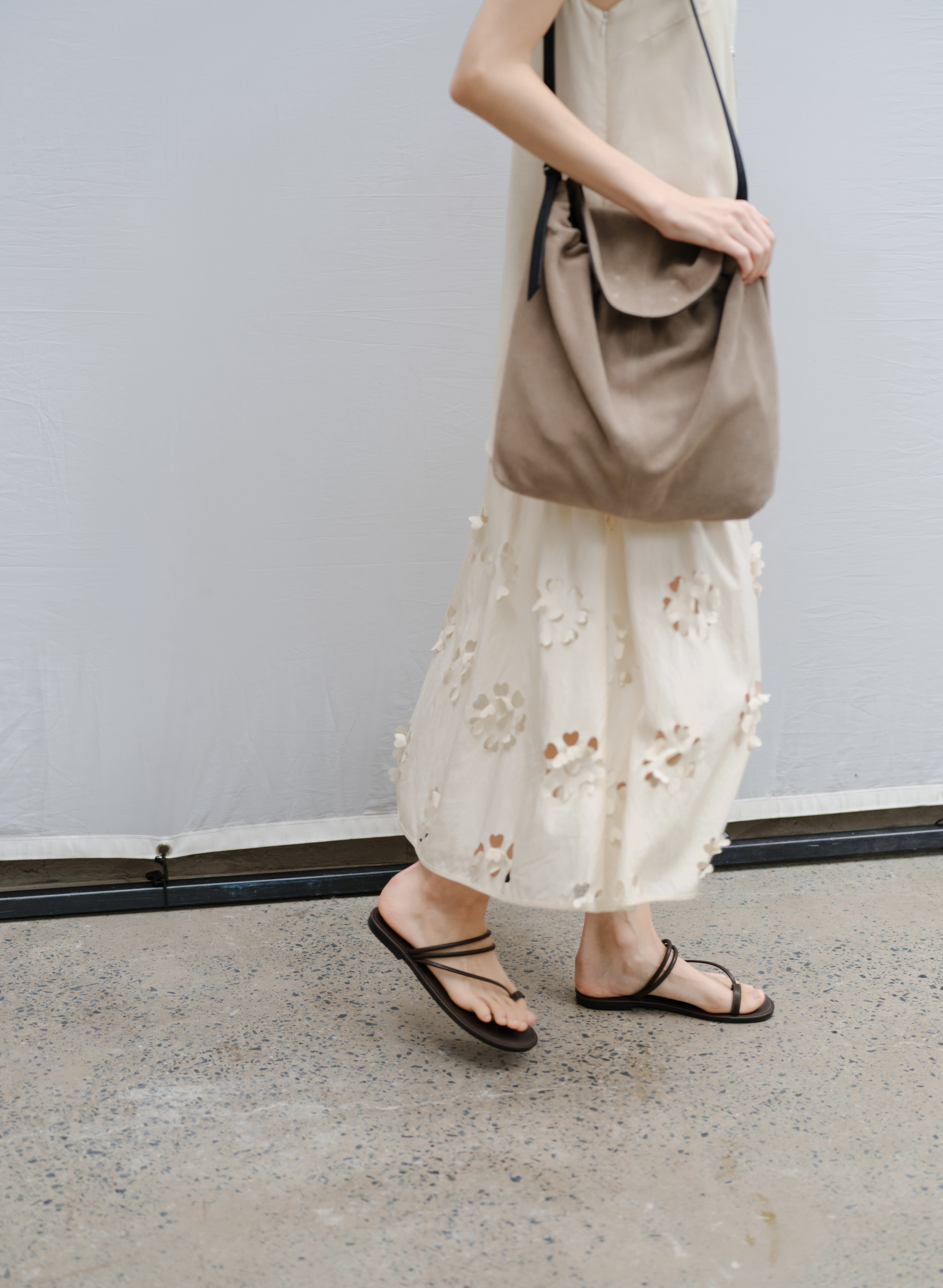 FLOWER CUT DOCKING DRESS / フラワーカットドッキングワンピース