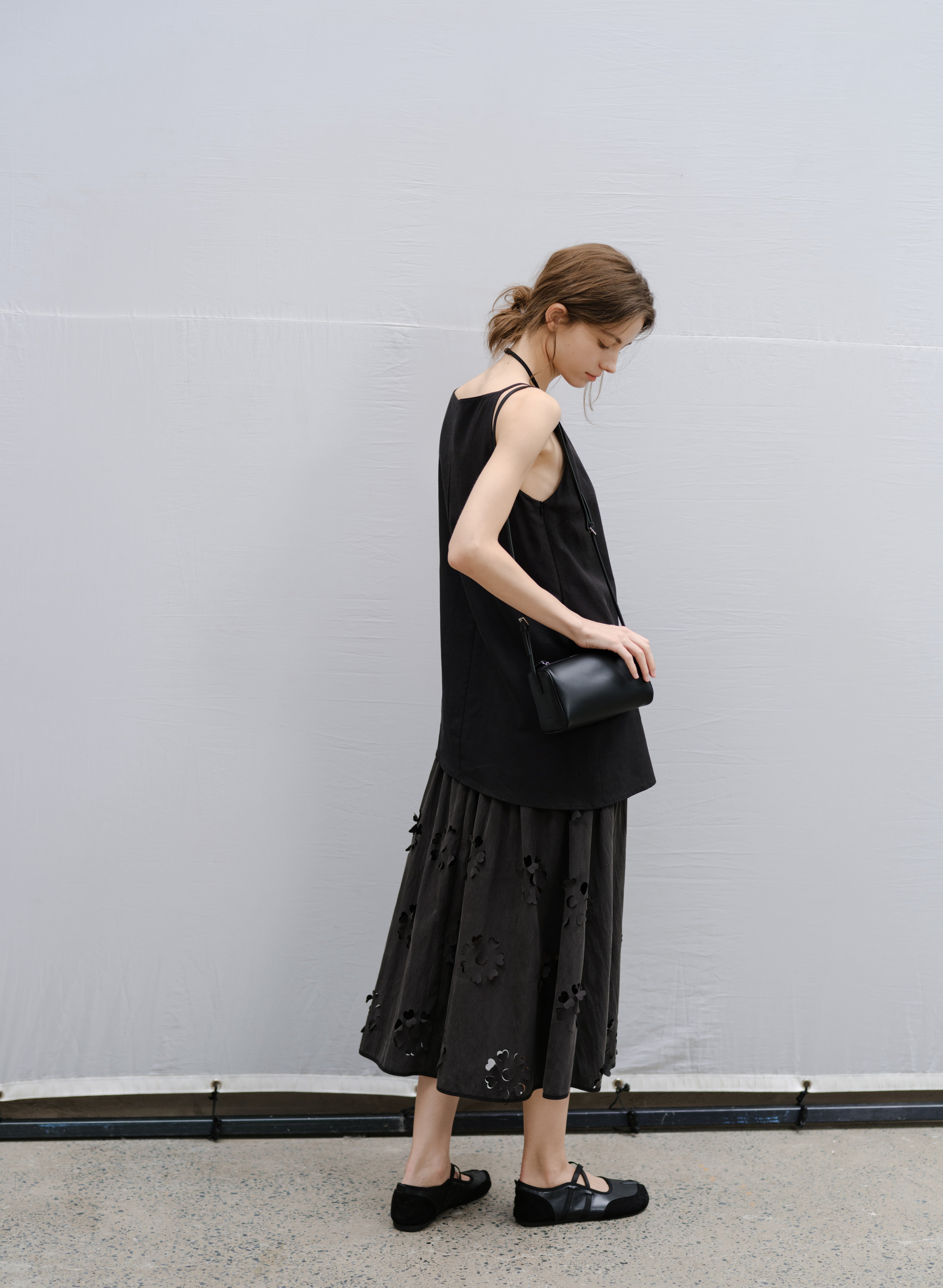 FLOWER CUT DOCKING DRESS / フラワーカットドッキングワンピース