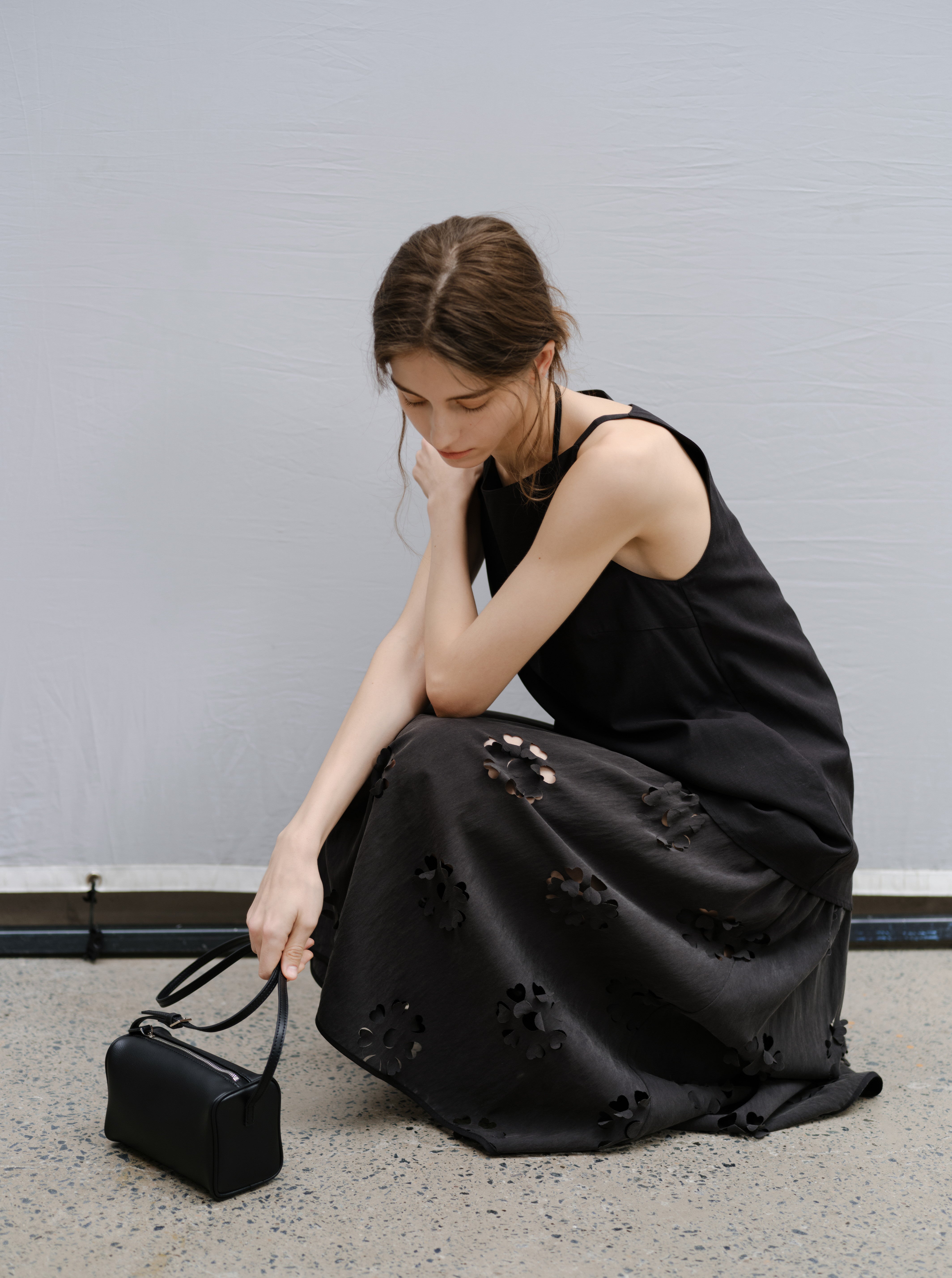 FLOWER CUT DOCKING DRESS / フラワーカットドッキングワンピース