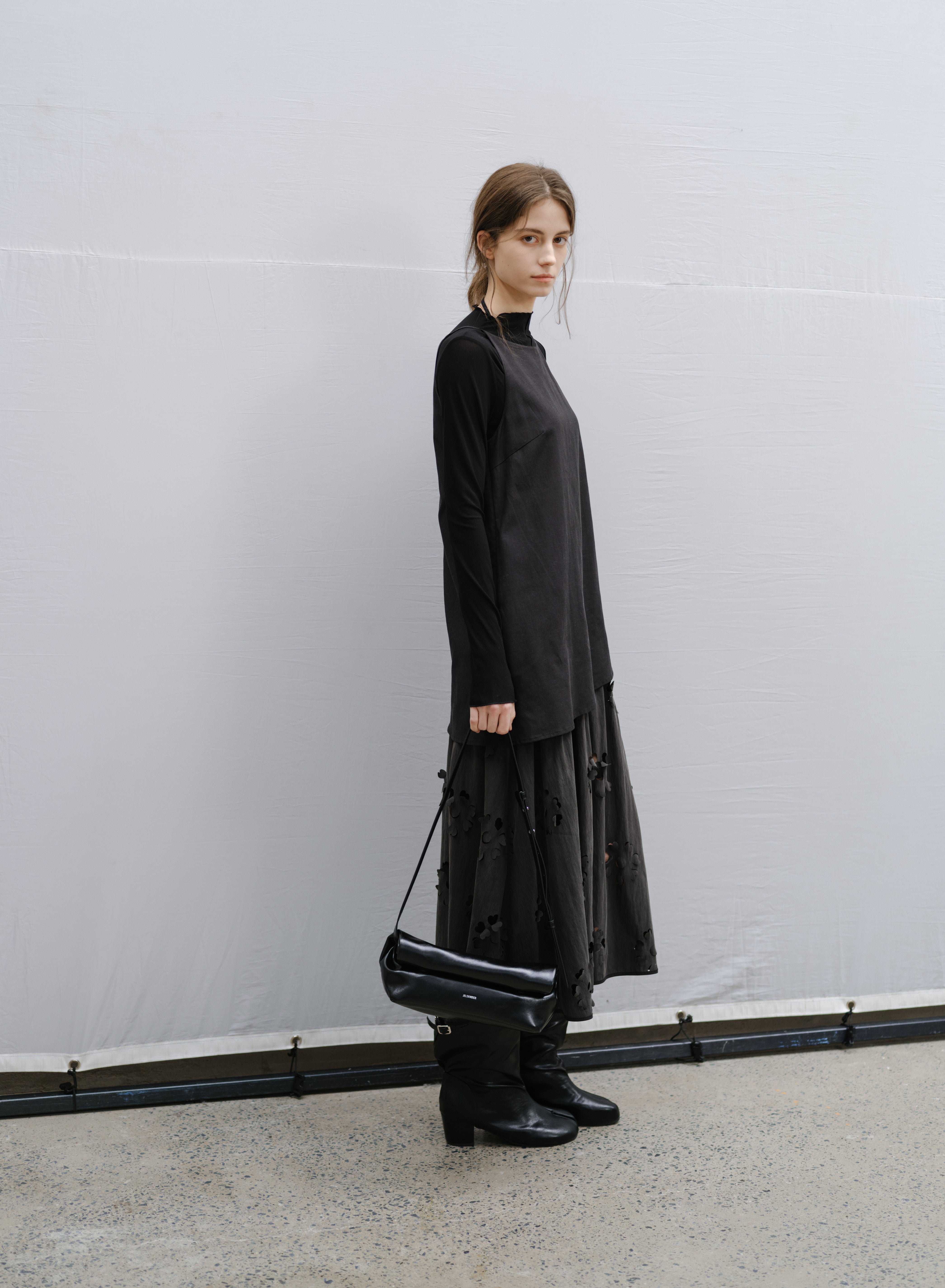 FLOWER CUT DOCKING DRESS / フラワーカットドッキングワンピース