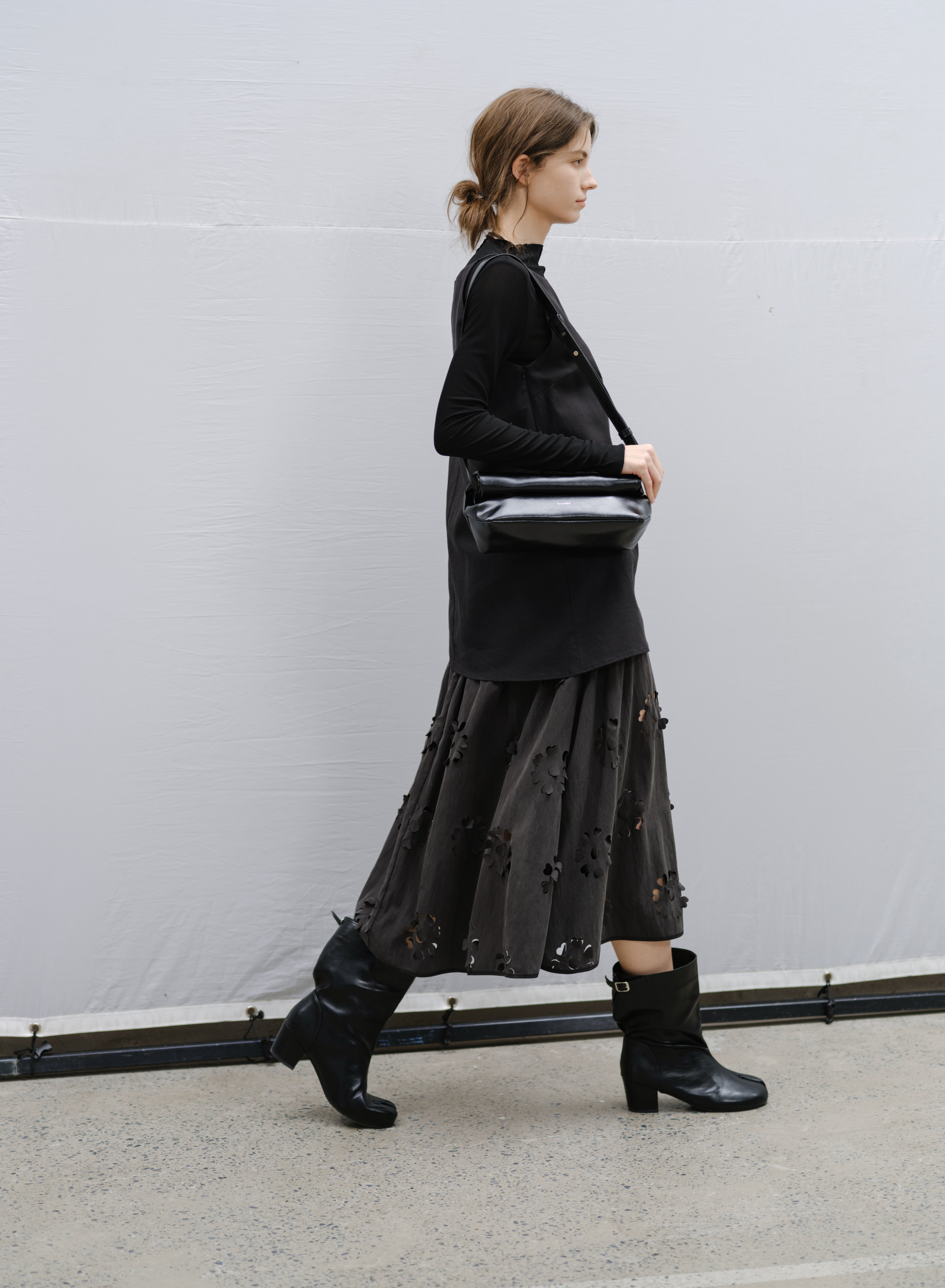 FLOWER CUT DOCKING DRESS / フラワーカットドッキングワンピース