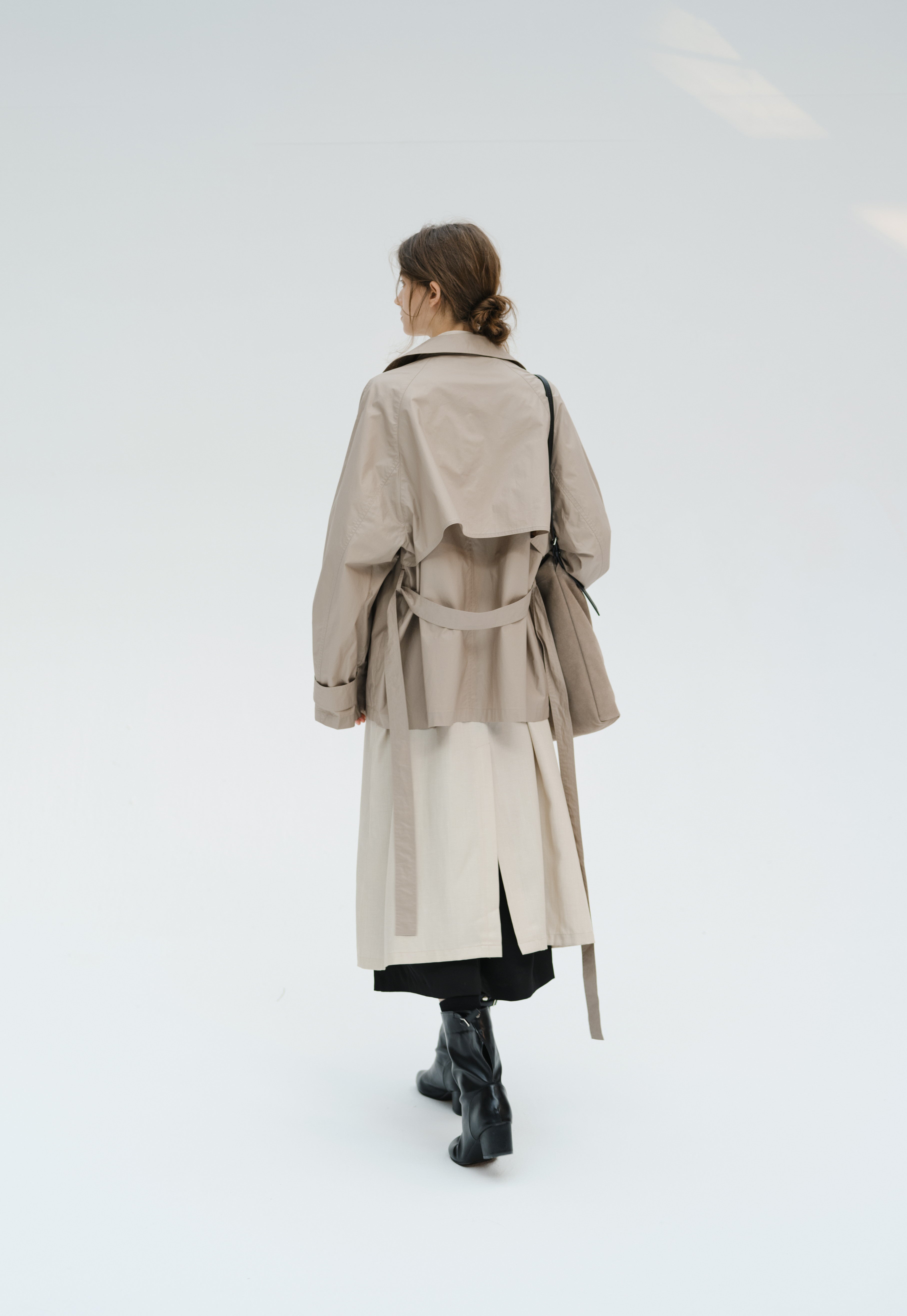 COATING TEXTURE MIDI TRENCH / コーティングテクスチャーミドルトレンチ