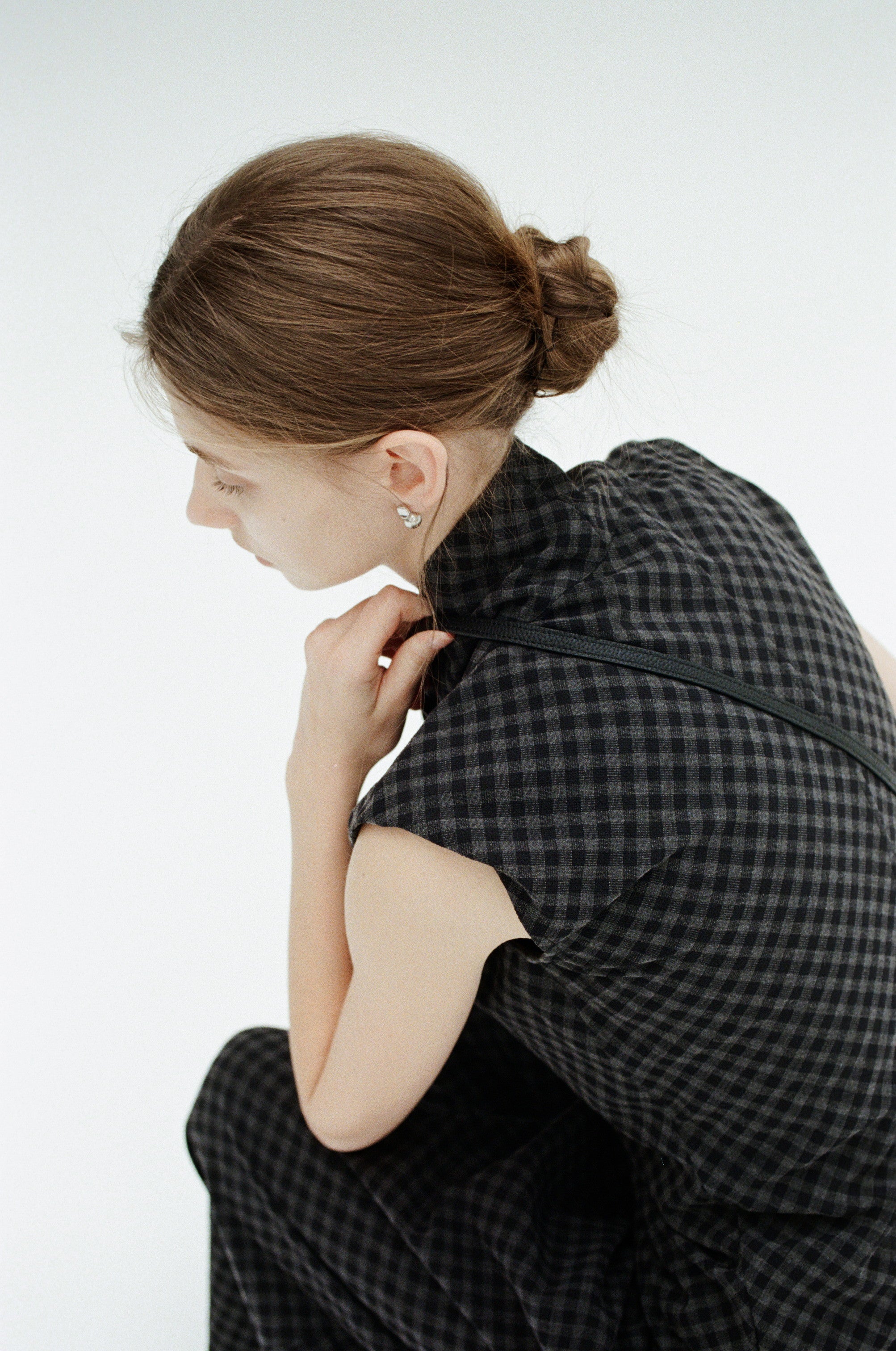 OFF TURTLE PLAID TOP