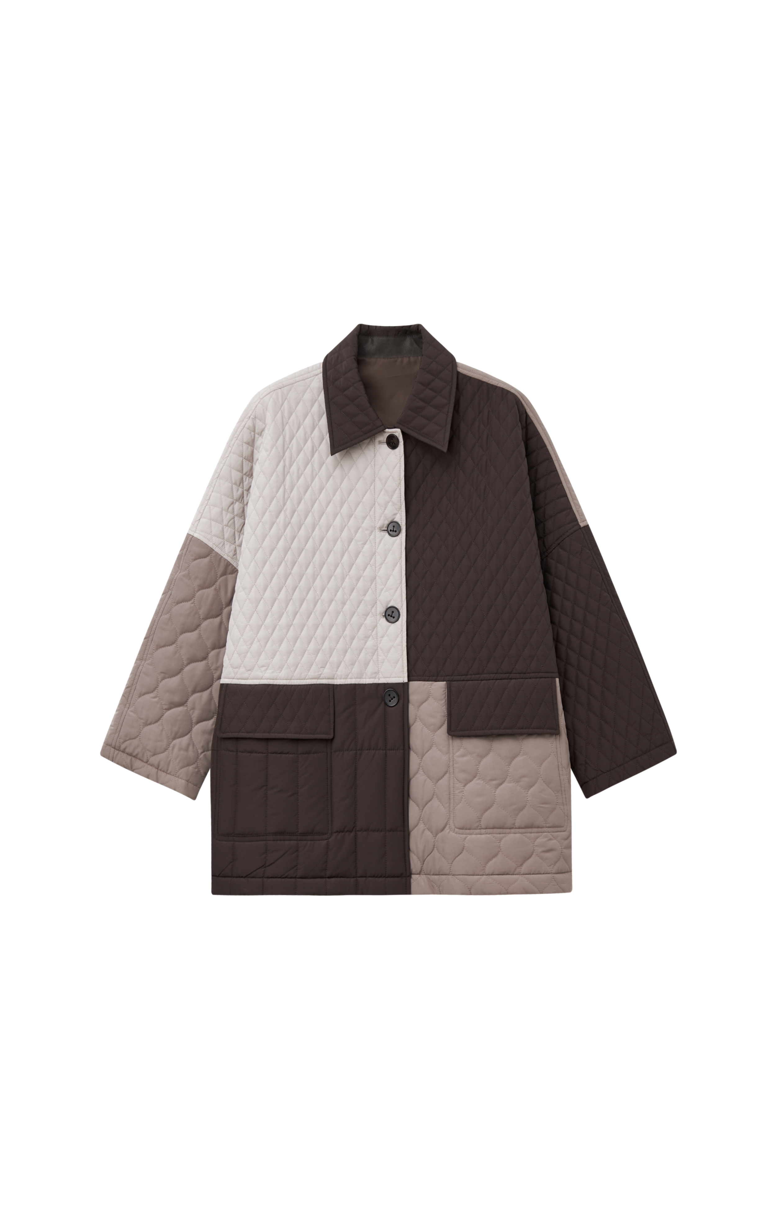 PATCHWORK COLOR QUILTED JACKET