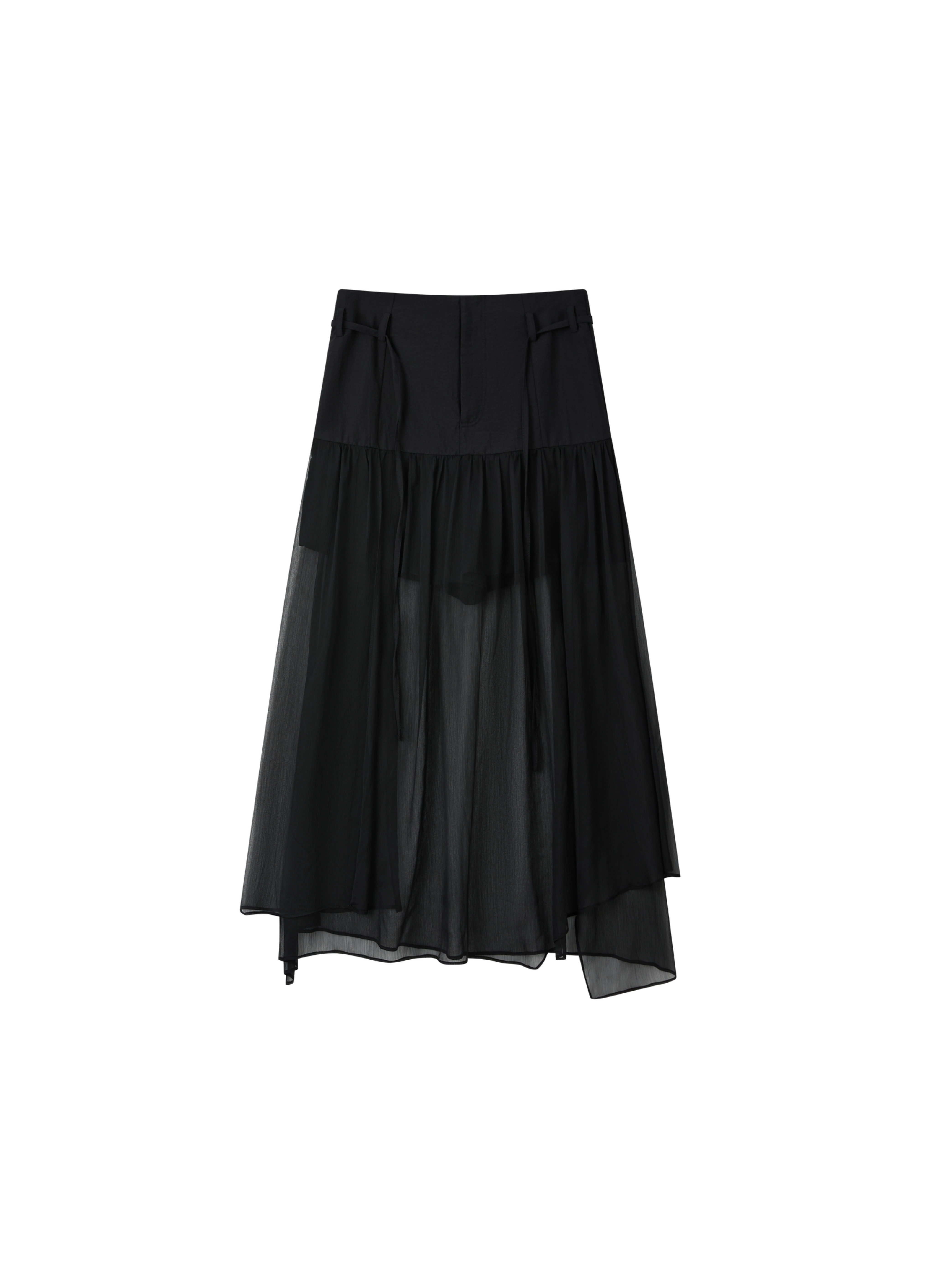SHEER TULLE PLEAT SKIRT