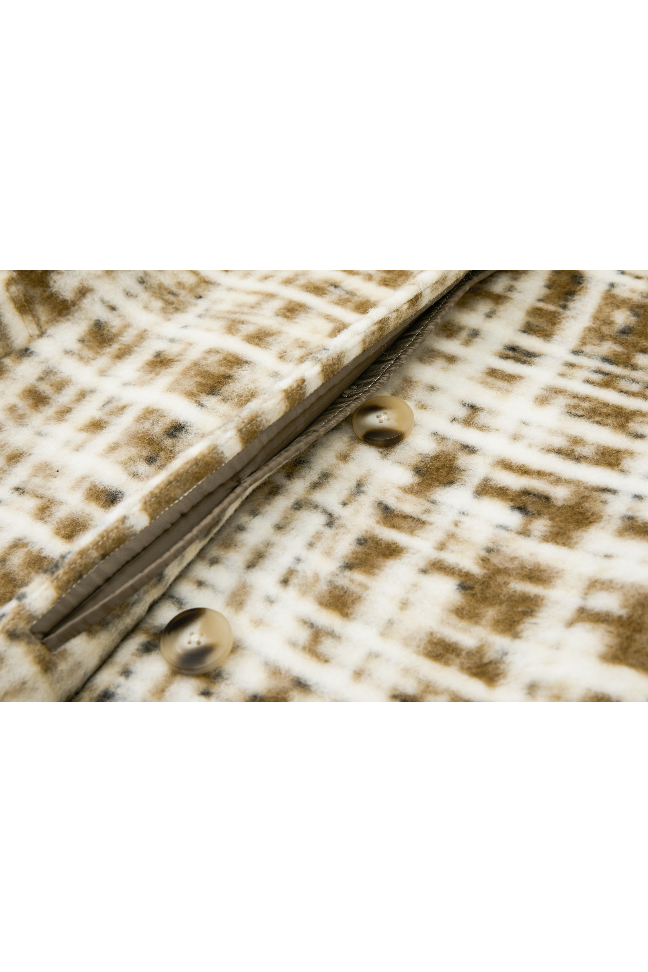 HAZY PLAID DESIGN SOFT JACKET