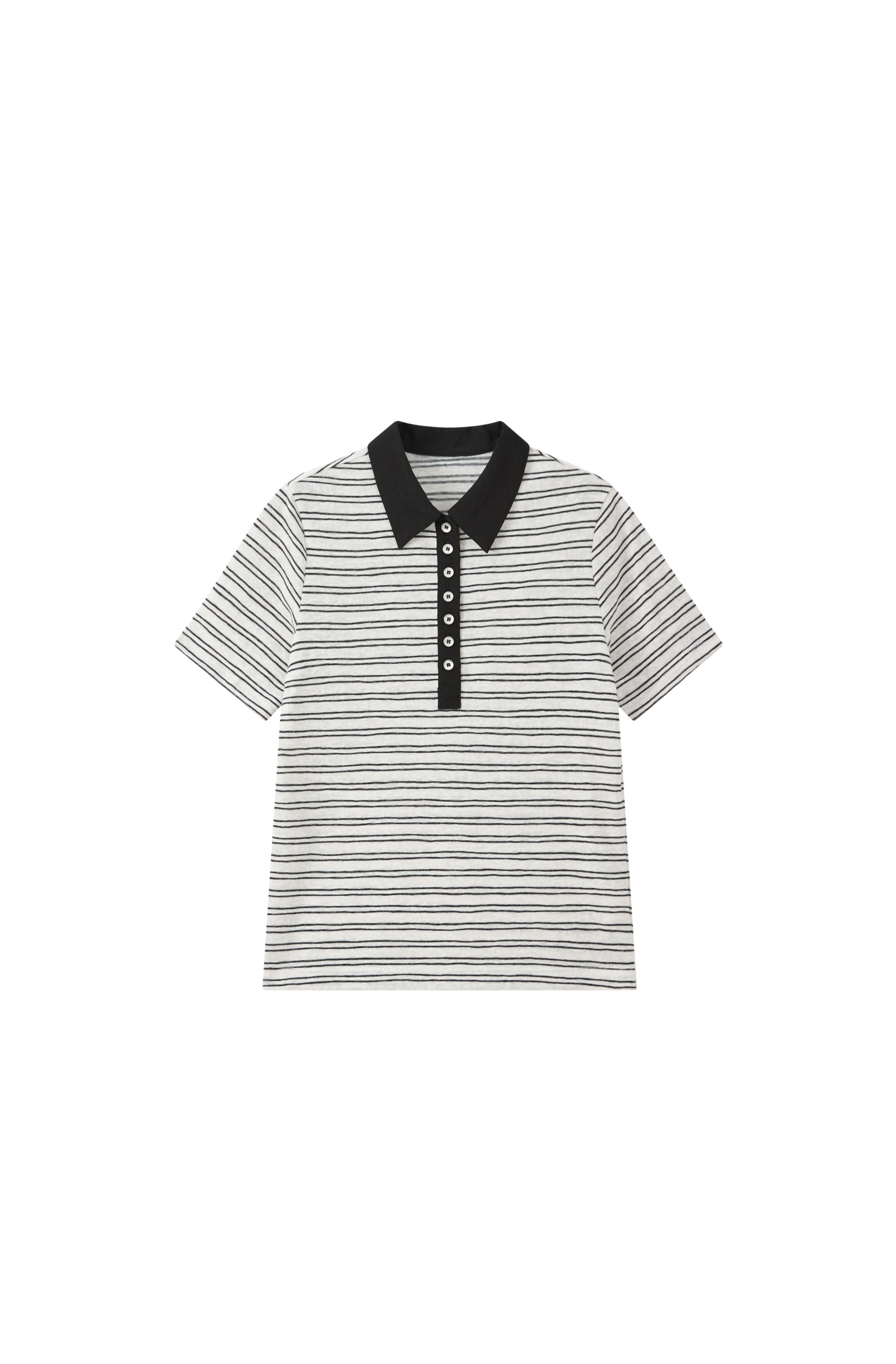 LINEAR BUTTON STRIPE TEE