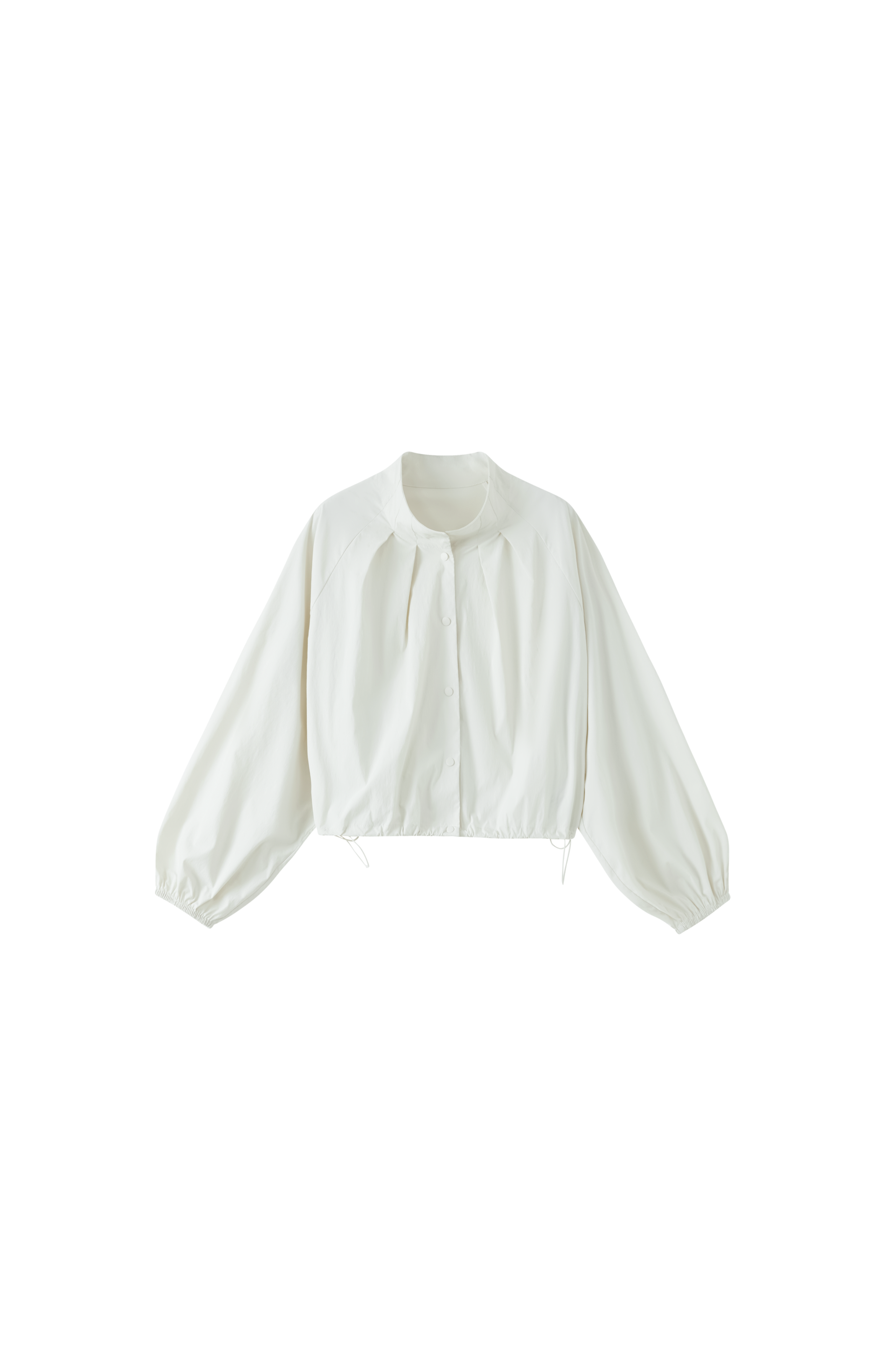 UV CUT NECK PLEATED DRAPE BLOUSON / UVカットネックプリーツドレープブルゾン
