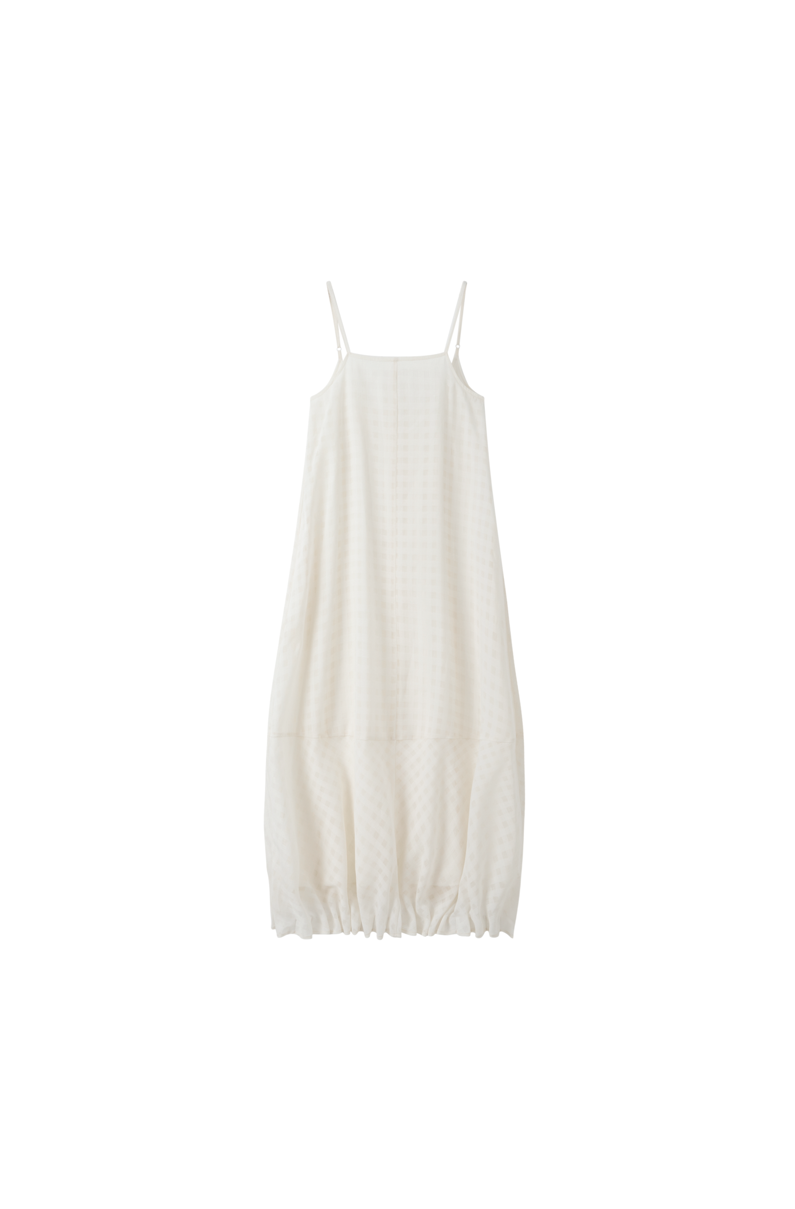 BALLOON GATHER CHECK DRESS / 벌룬 개더 체크 드레스