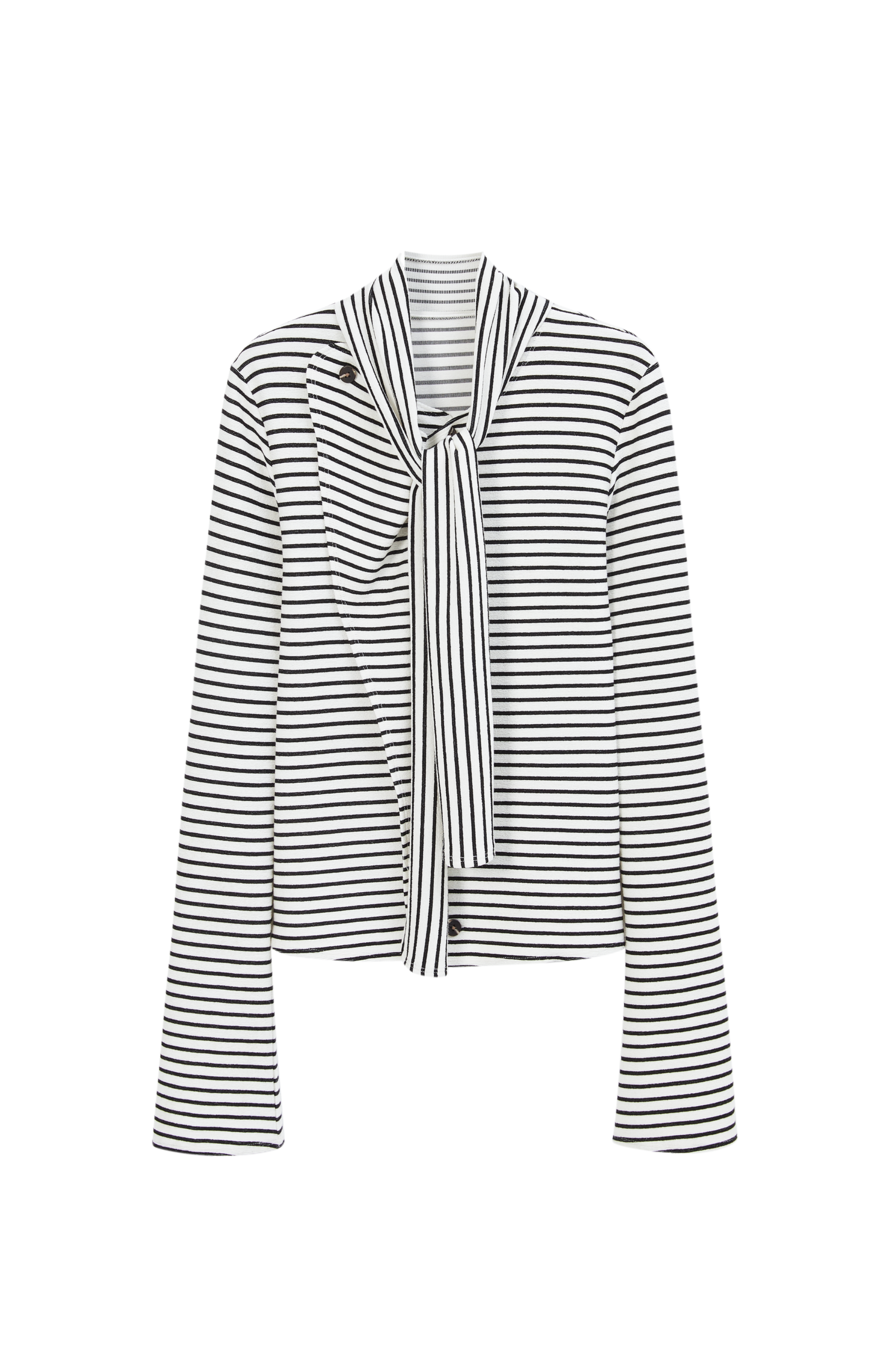 FLARE CROSS STRIPED SHIRT