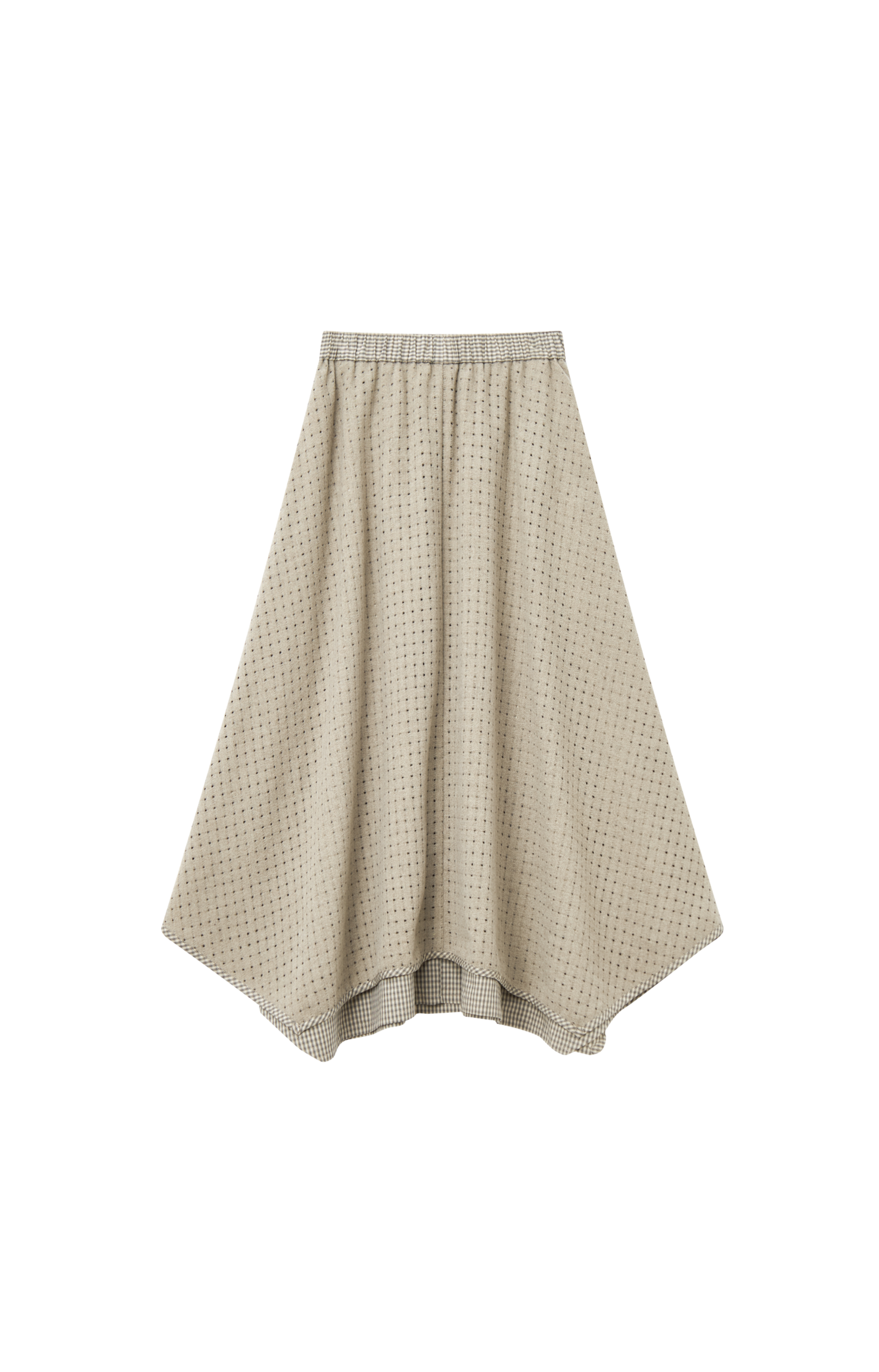 SQUARE MESH FLARE SKIRT