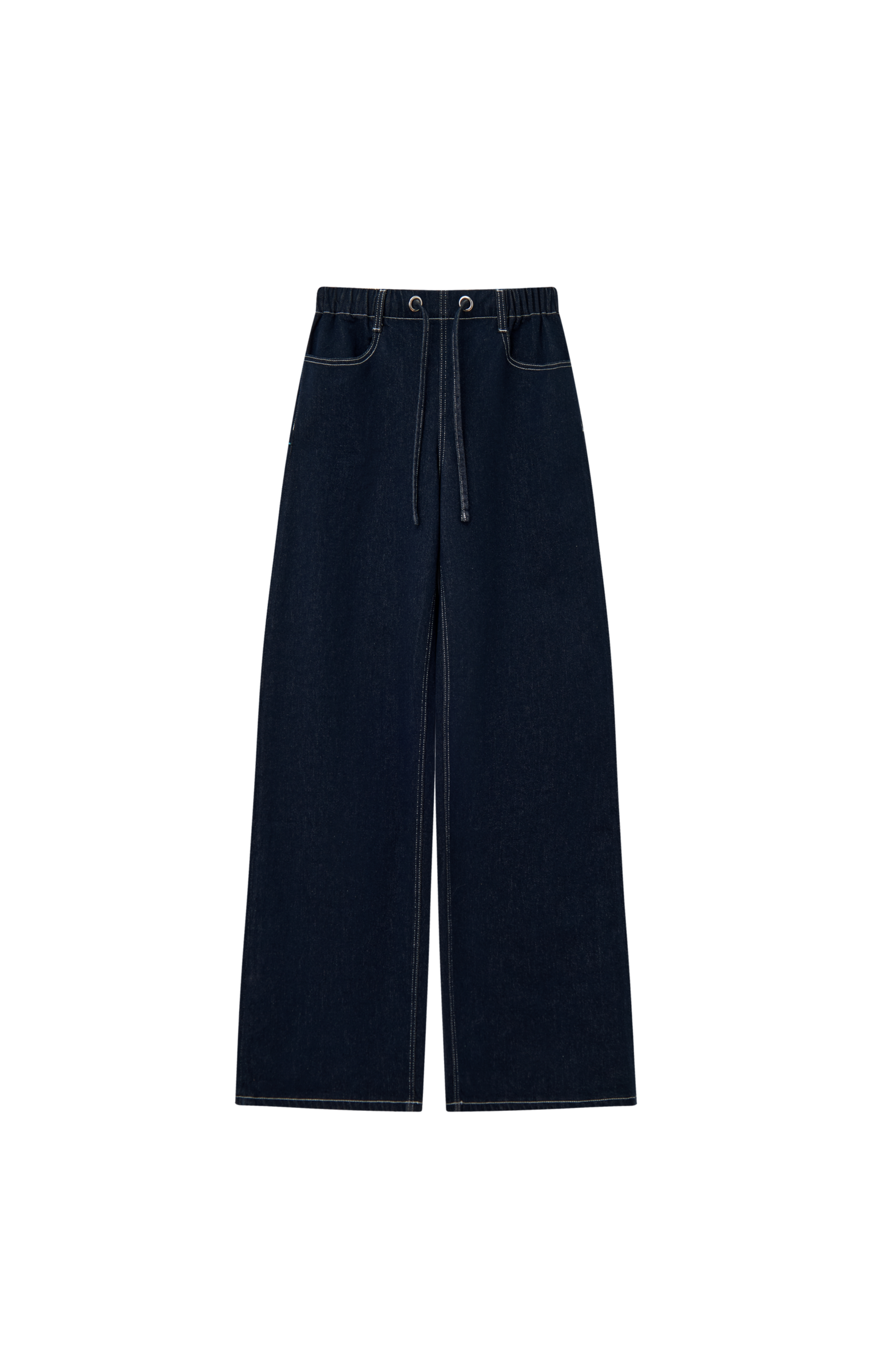 CONTRAST STITCH WIDE JEANS / 콘트라스트 스티치 와이드 청바지