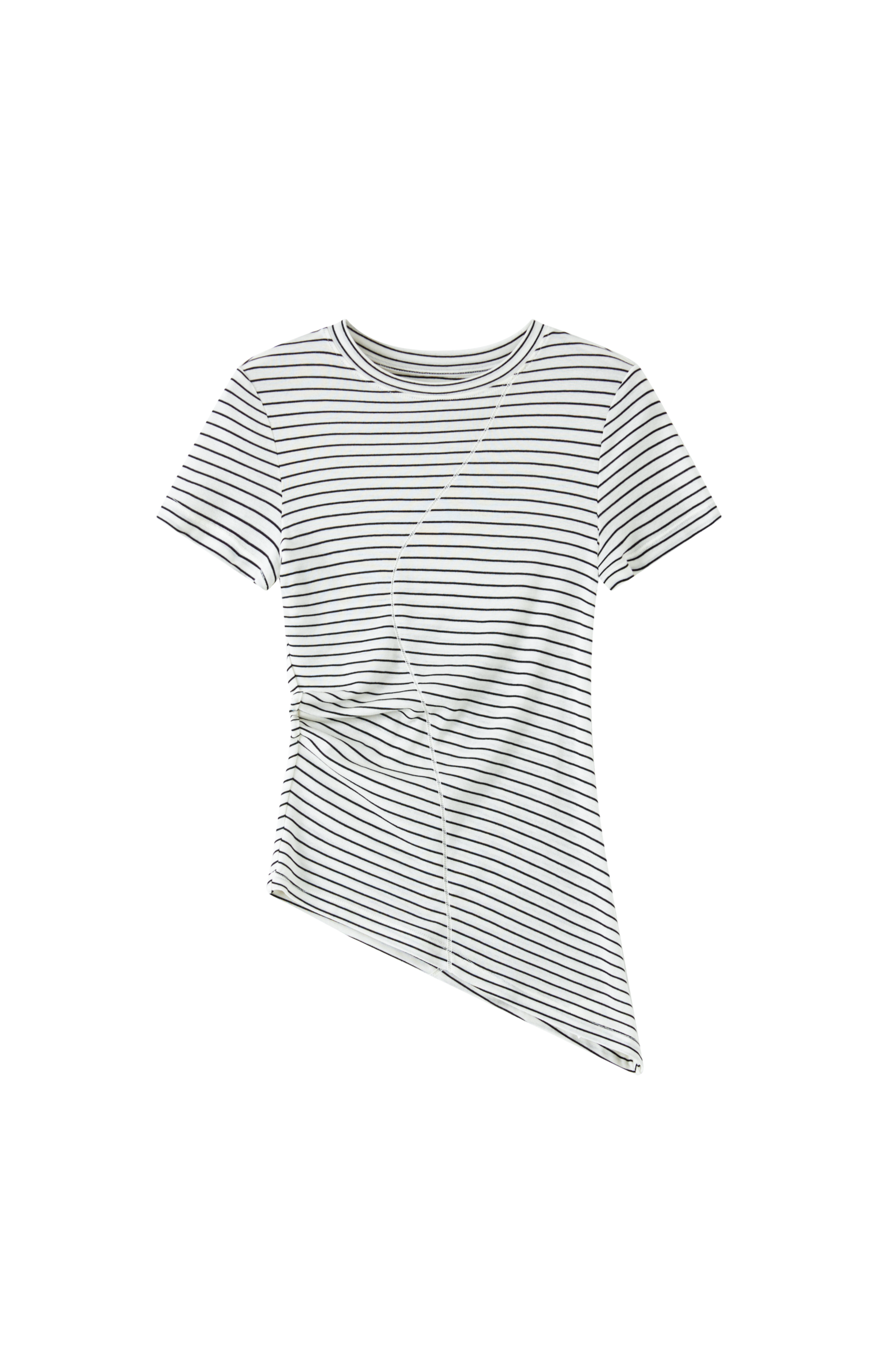 ASYMMETRIC HEM FIT T-SHIRT