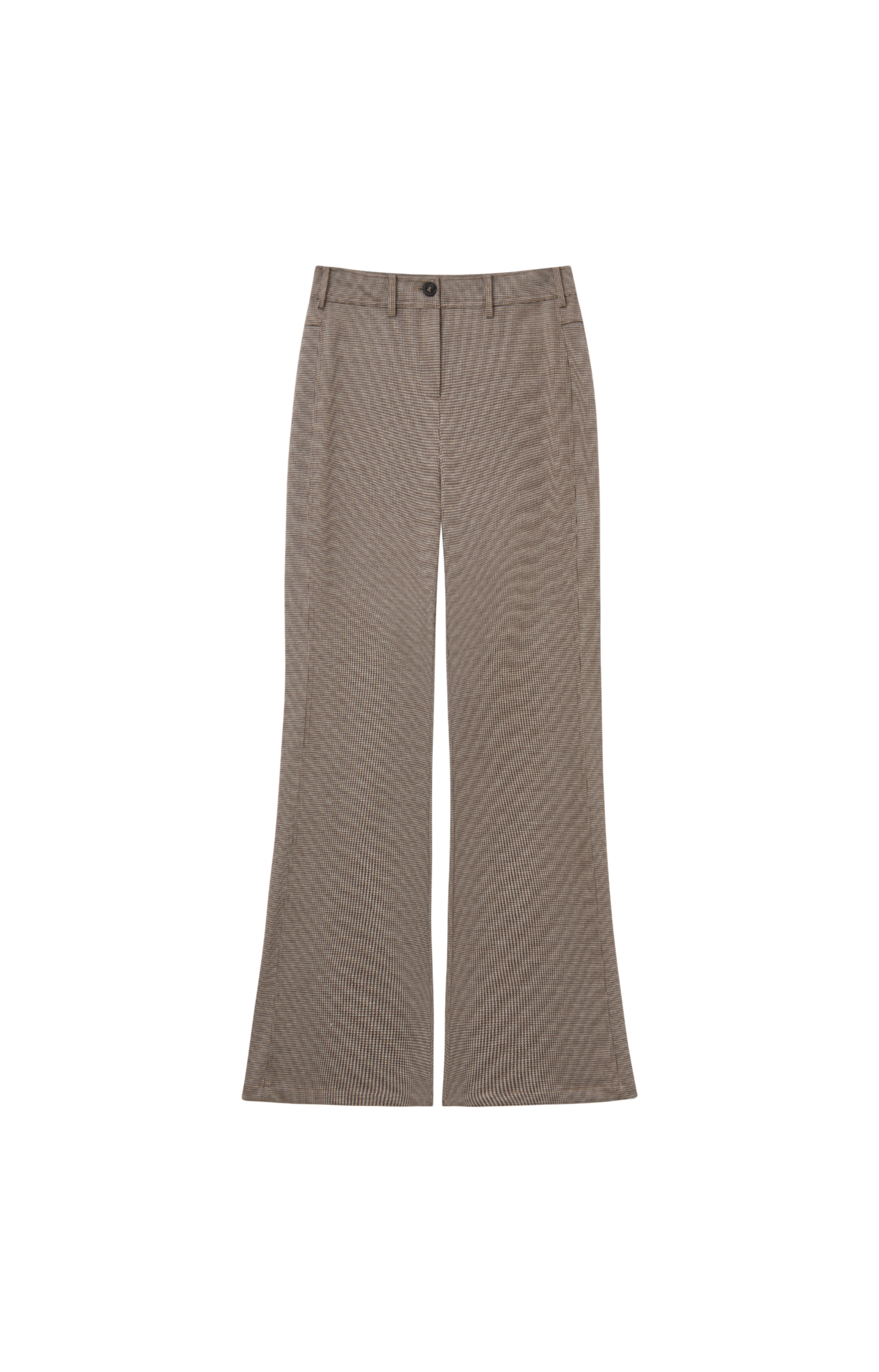 HOUNDSTOOTH FLARE PANTS / Houndstooth pattern flare pants