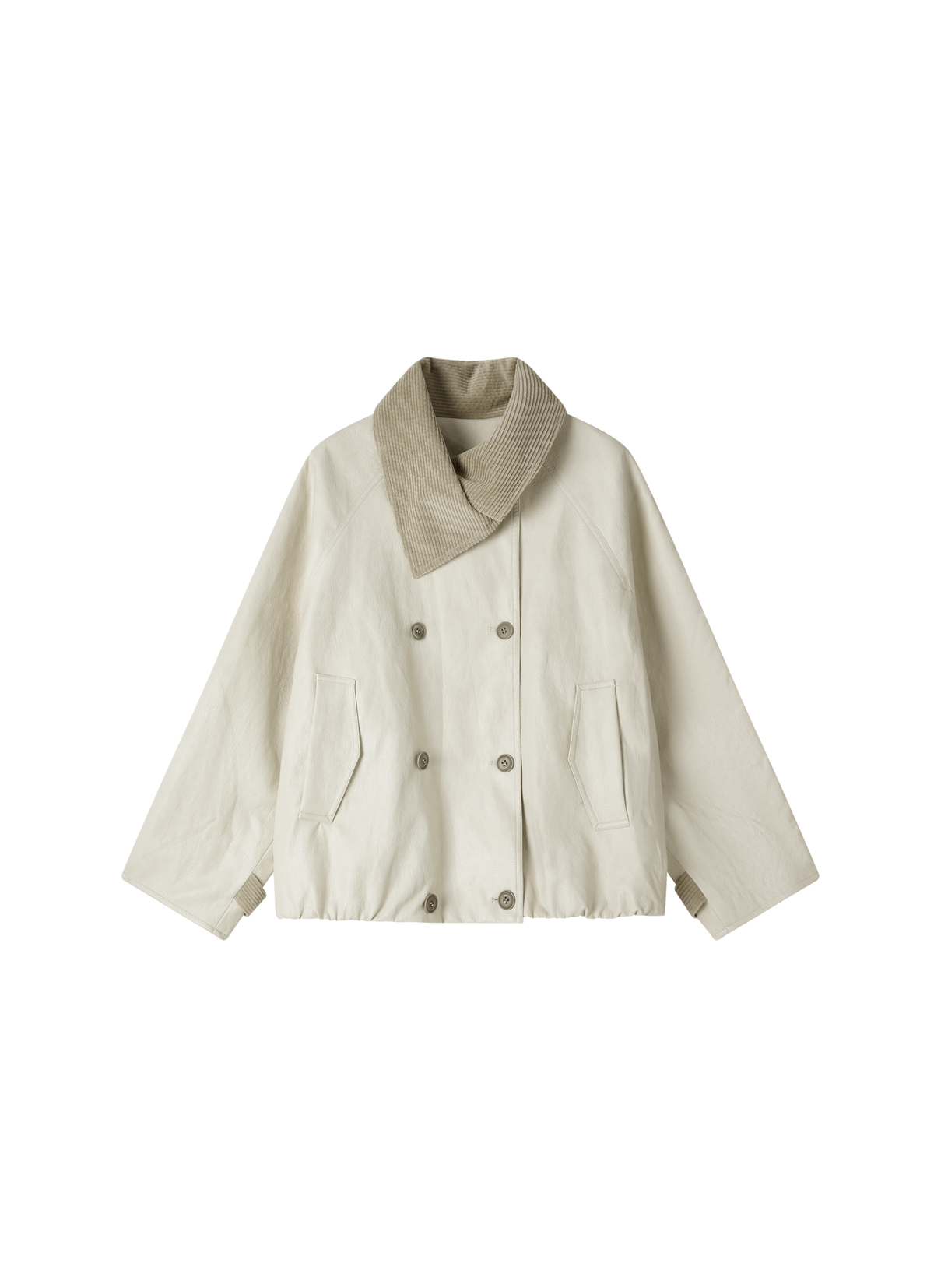 WRAP LAPEL LEATHER TRENCH