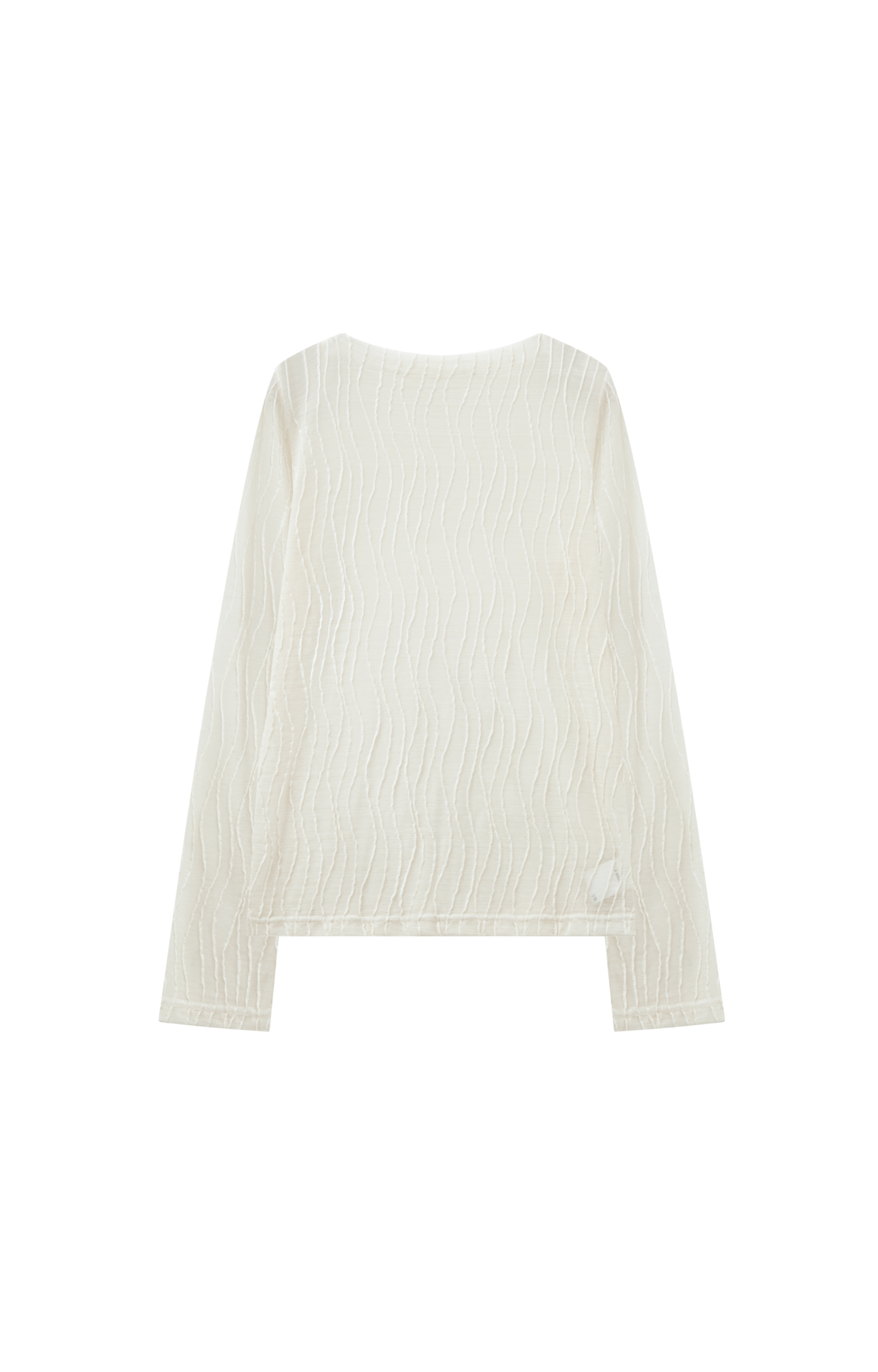 WAVE JACQUARD SHEER TOP / ウェーブジャカードシアートップ