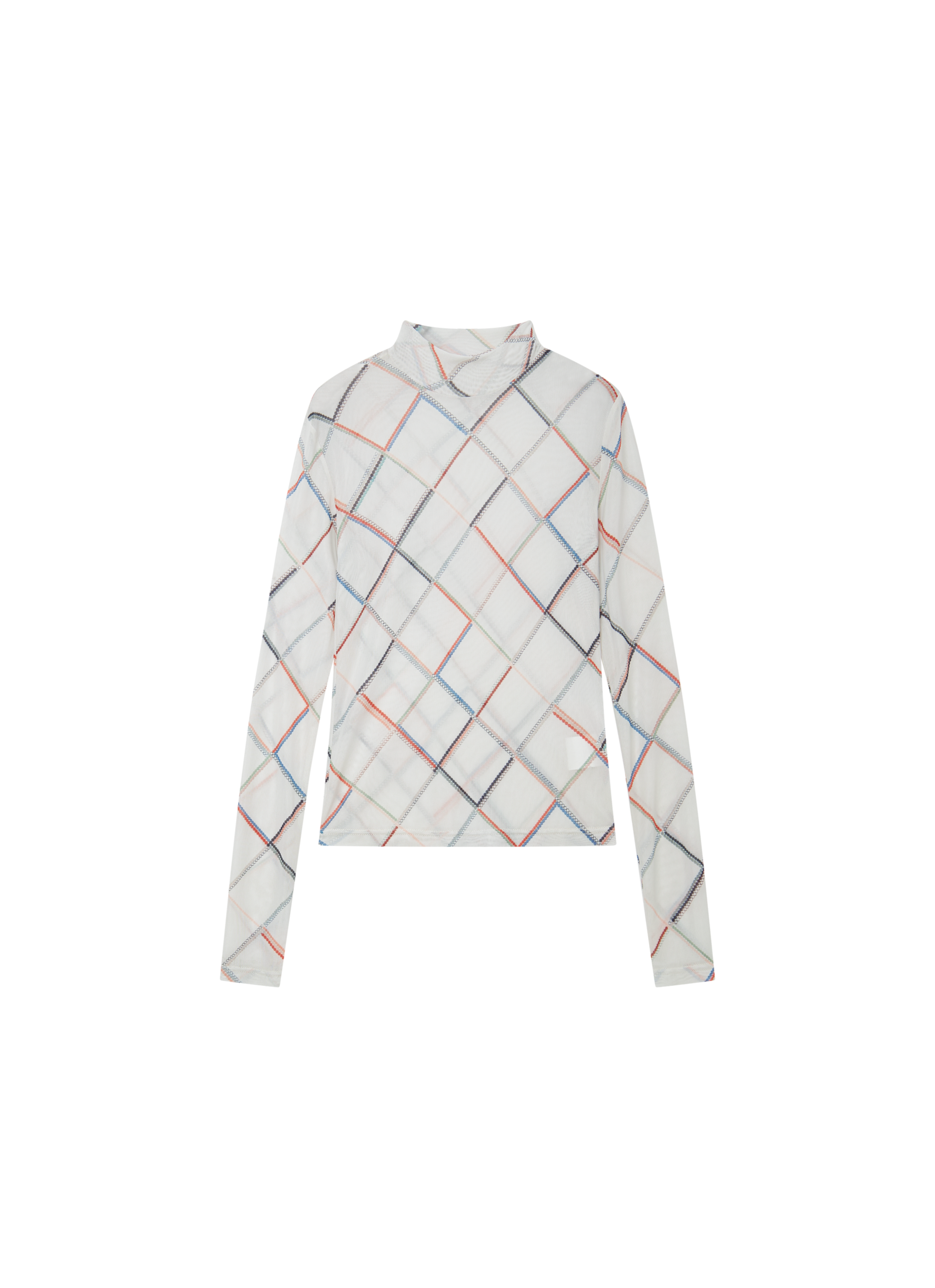 GRID DESIGN SHEER TOP / グリッドデザインシアートップ